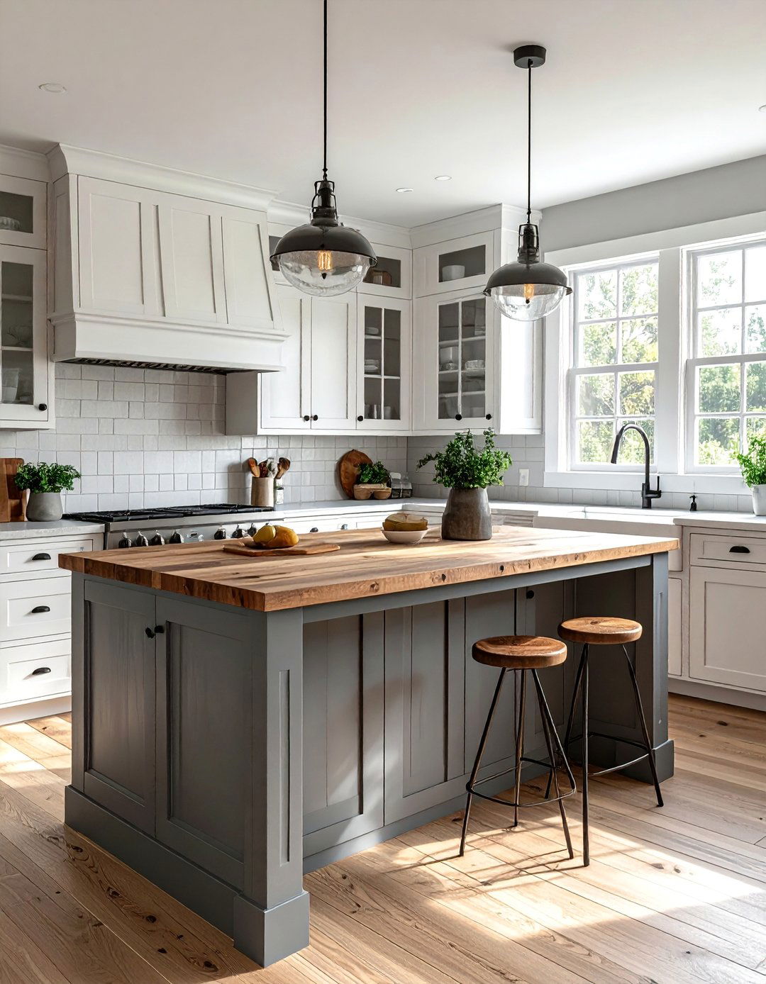 15 White Kitchen Cabinets With Grey Island Ideas