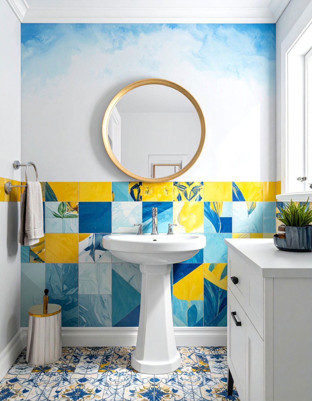 Faux Tile Bathroom Wallpaper - 30 Bathroom Wallpaper Ideas for a Stylish Update