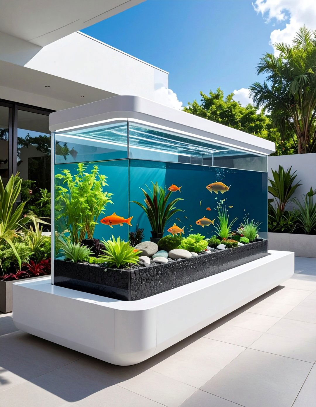 Fiberglass Container Fish Habitat - 15 Container Fish Pond Ideas for a Beautiful Outdoor Space