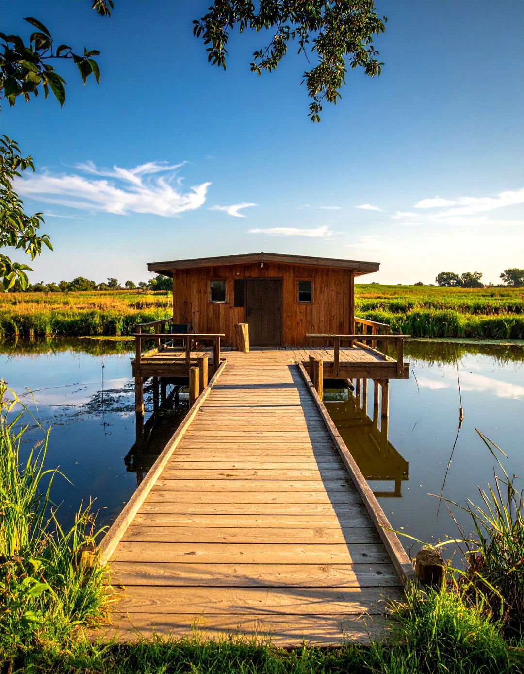 Fishing Dock and Access Platform - 15 Farm Pond Ideas to Enhance Your Rural Landscape