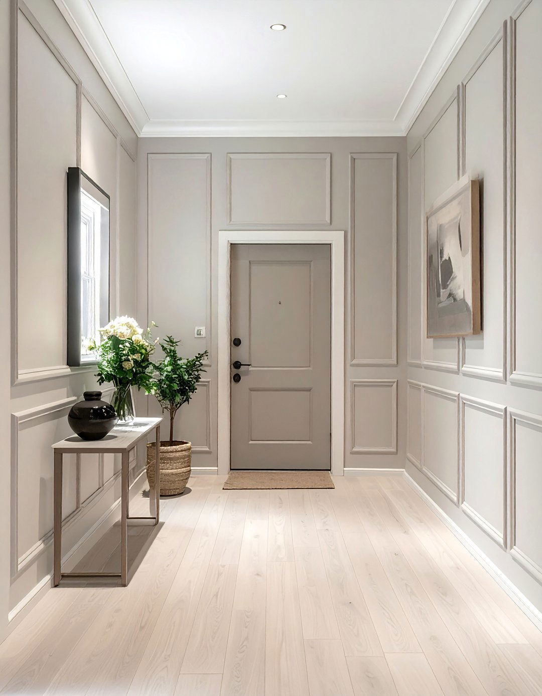 Flat Panel Shaker Style Wainscoting - 25 Wainscoting Entryway Ideas to Elevate Your Home