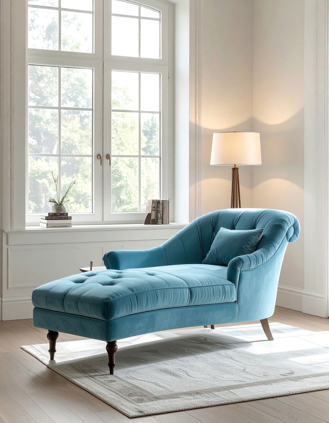 Floating Chaise Lounge for Reading Nooks - 20 Couch in Front of Window Ideas for Bright Spaces