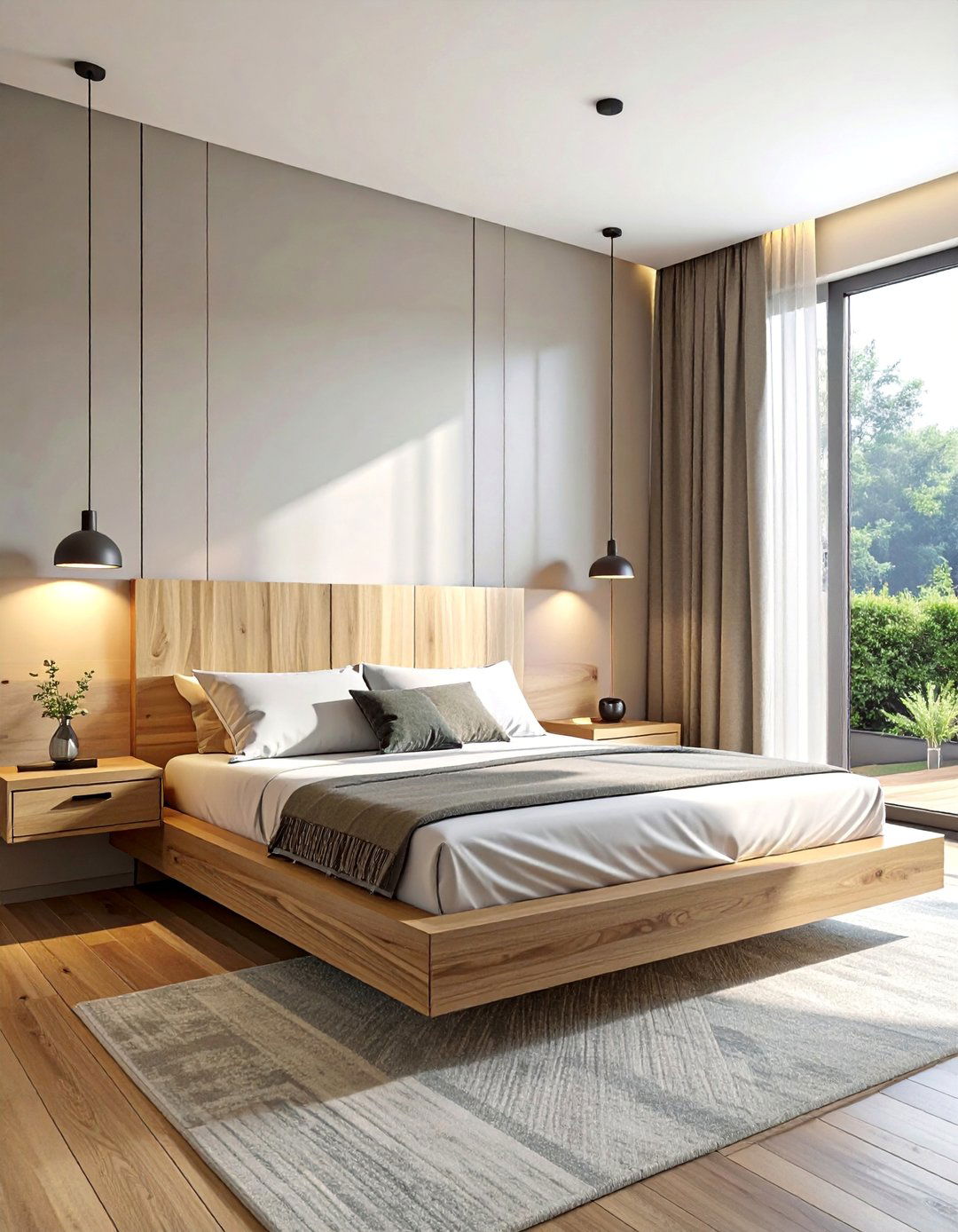 Floating Nightstands for an Airy Feel - 20 Dreamy Bedroom Design Ideas for a Relaxing Space