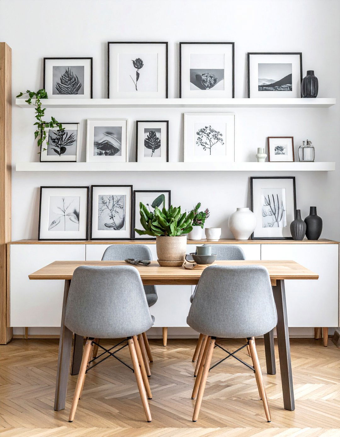 Floating Shelves Dining Room Gallery Wall - 20 Dining Room Gallery Wall Ideas for Stylish Decor