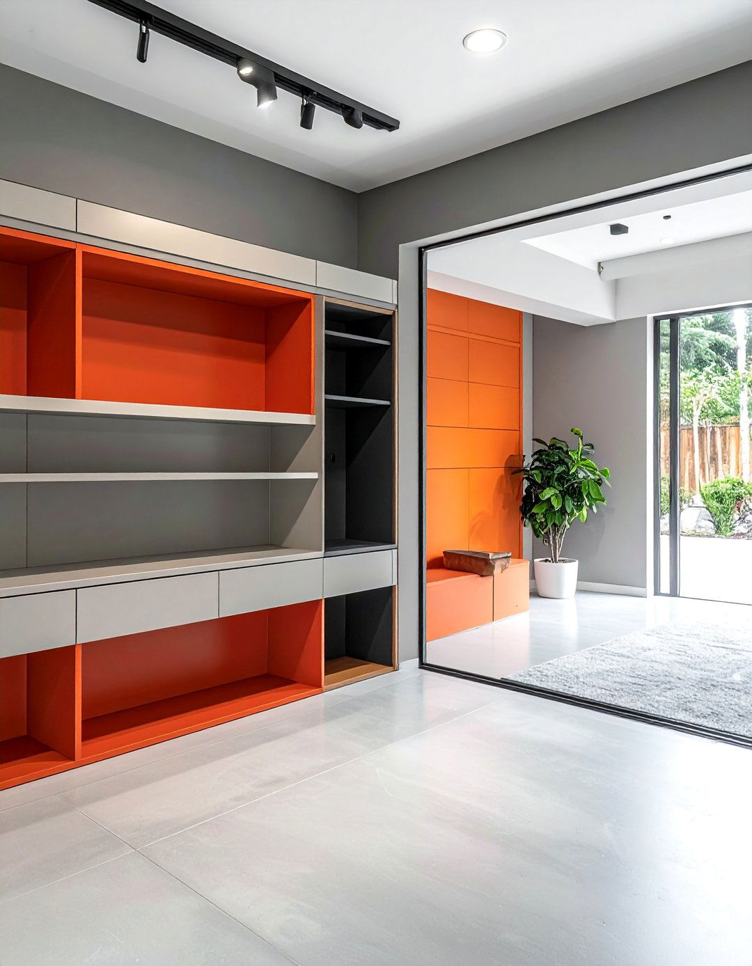 Floating Shelves Minimalist Organization - 15 Garage Entryway Ideas for a Functional and Stylish Space