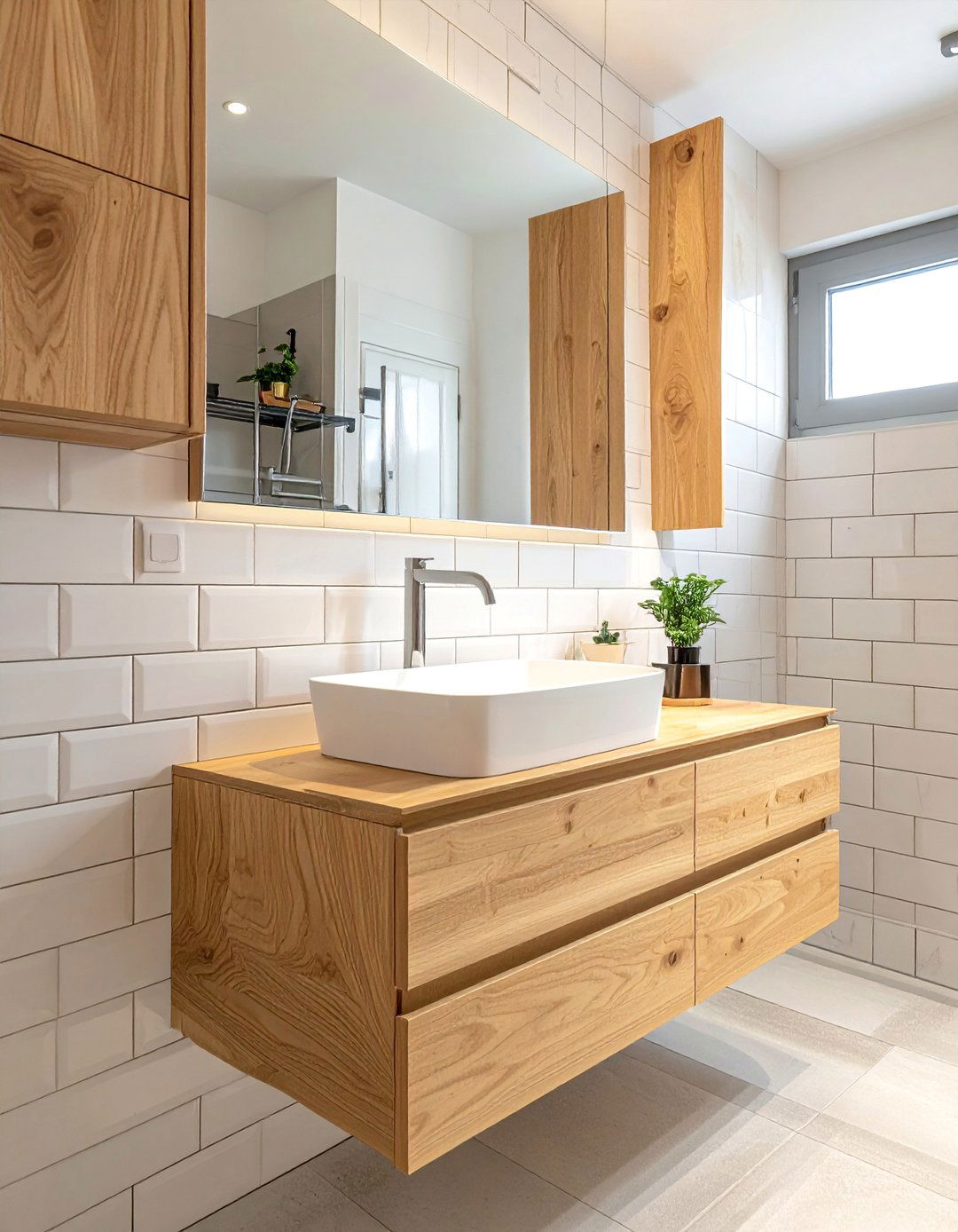 Floating Vanity in a Small Ensuite Design - 25 Small Ensuite Design Ideas for Stylish Spaces