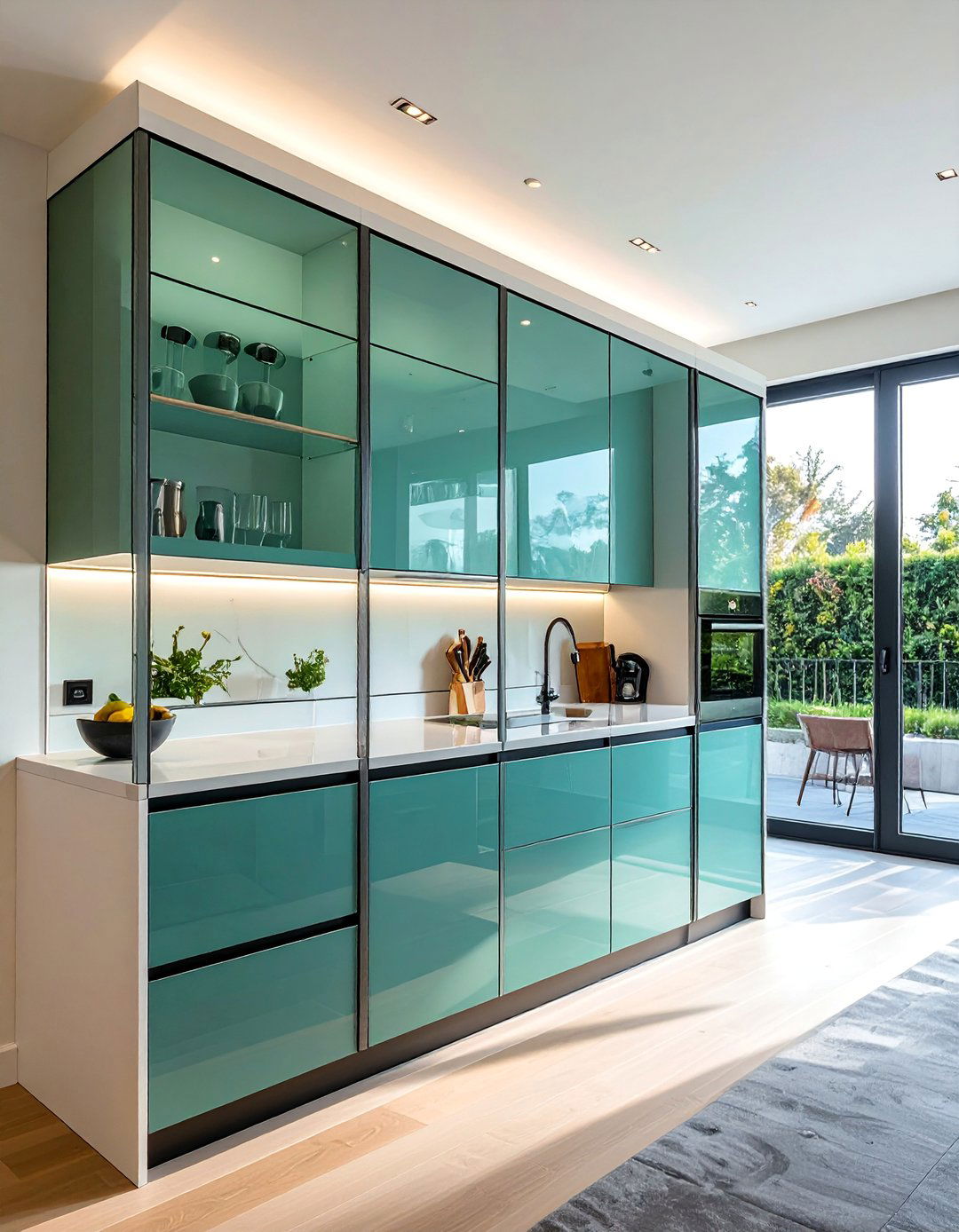 Floor to Ceiling Glass Cabinet Systems - 15 Kitchen Cabinets With Glass Doors for a Modern Look