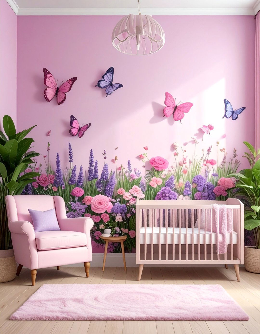 Floral Garden Paradise - 25 Adorable Twin Nursery Ideas for Your Babies