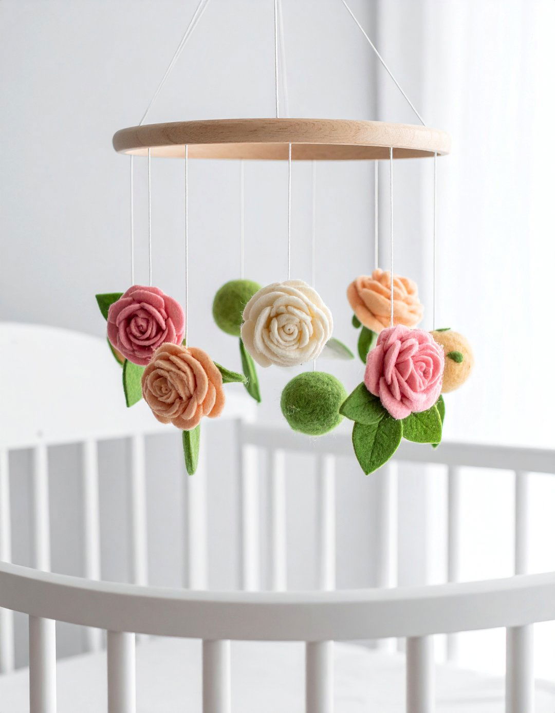 Floral Nursery Mobile Over the Crib - 15 Floral Nursery Ideas for a Blooming Baby Room
