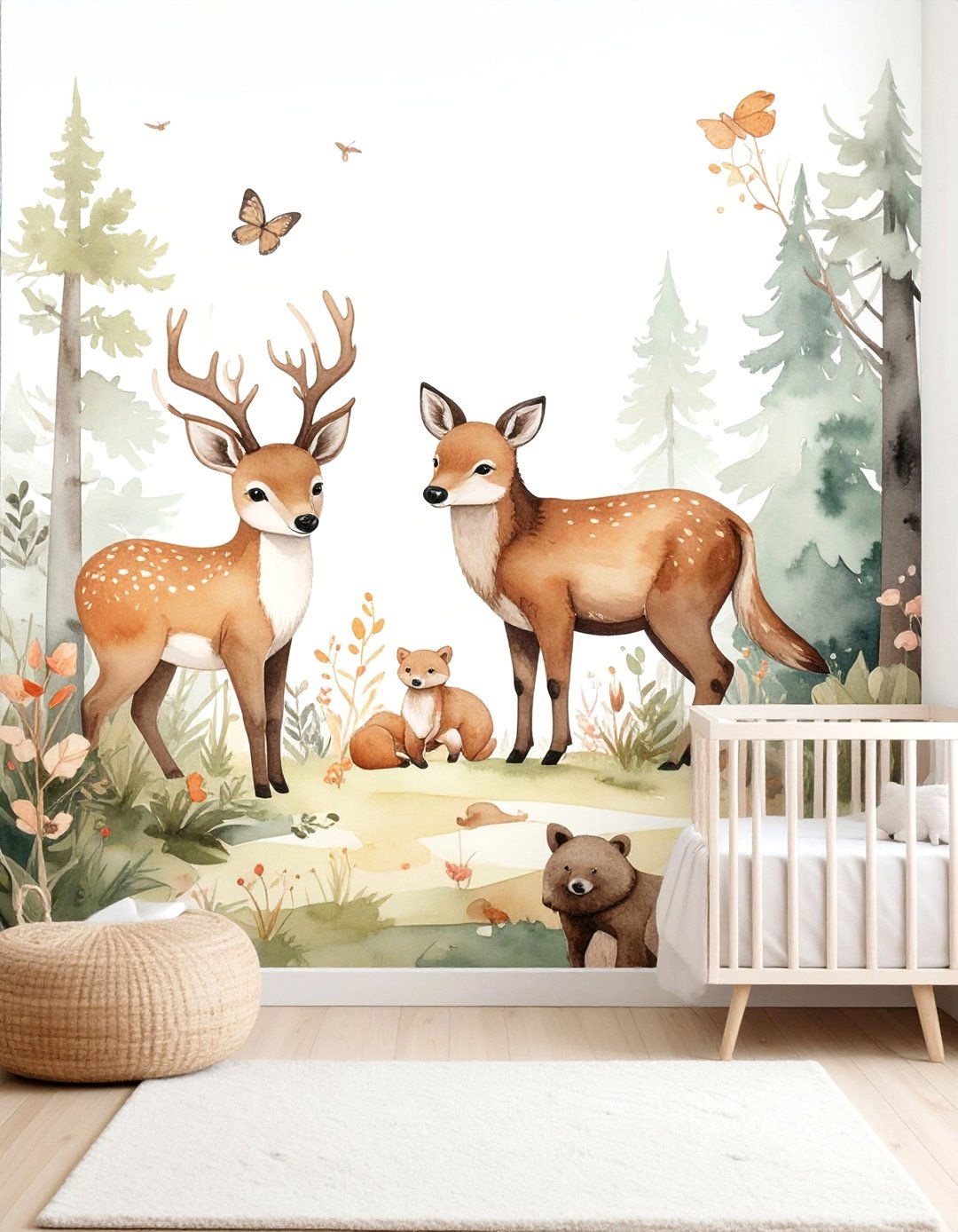 Forest Animal Mural Woodland Nursery - 25 Woodland Nursery Ideas for a Cozy Baby Room