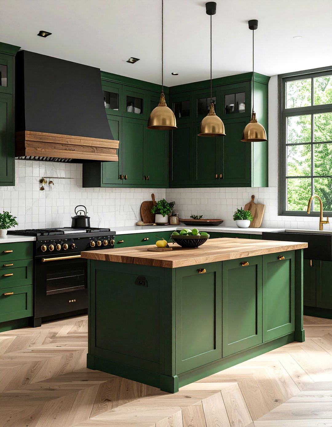 Forest Green Cabinets With Black Appliances - 20 What Color Cabinets Go With Black Appliances Ideas