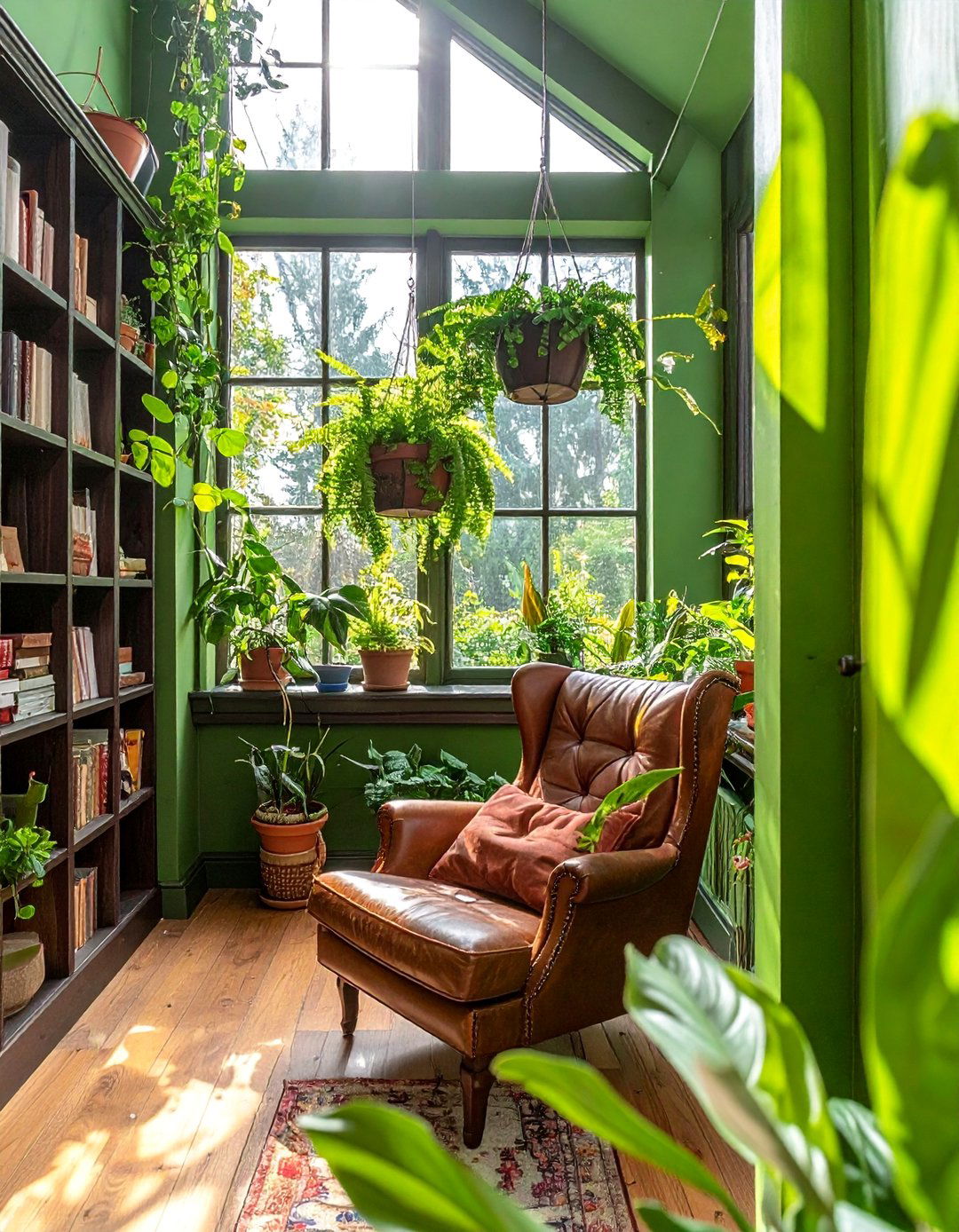 Forest Green Sunroom - 20 Sunroom Color Ideas to Brighten Your Indoor-Outdoor Space