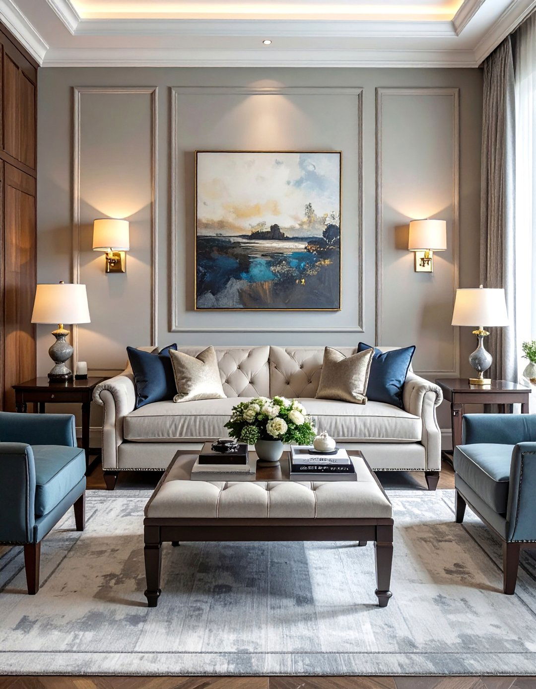 Formal Symmetrical Setup - 25 Functional Living Room Layout Ideas