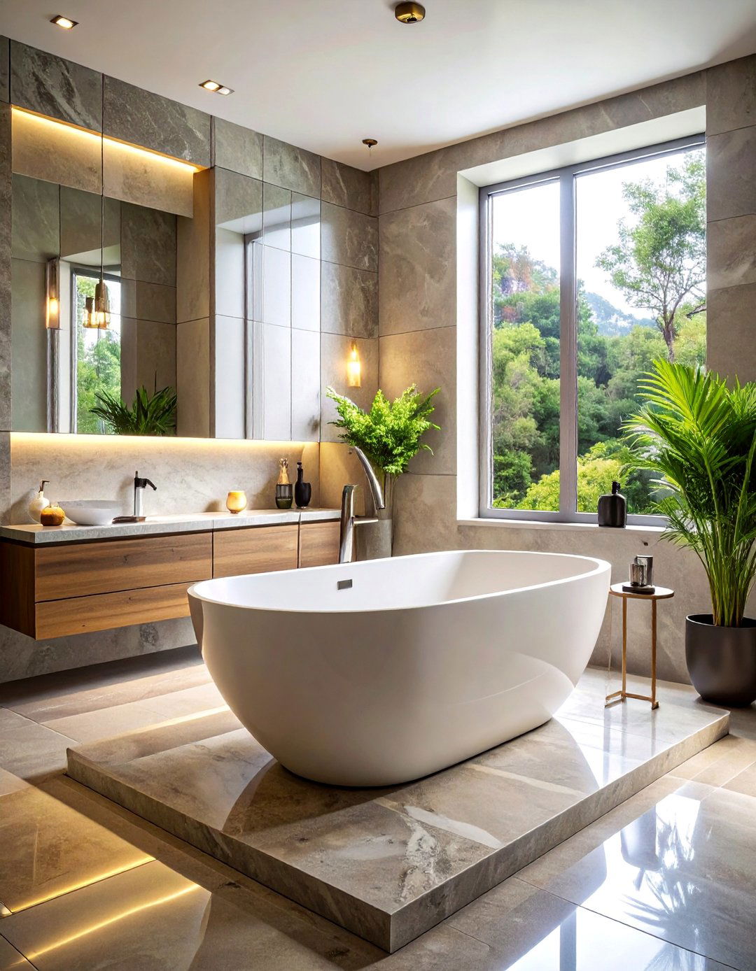 Freestanding Tub Focal Point - 40 Elegant Primary Bathroom Ideas for a Luxurious Space