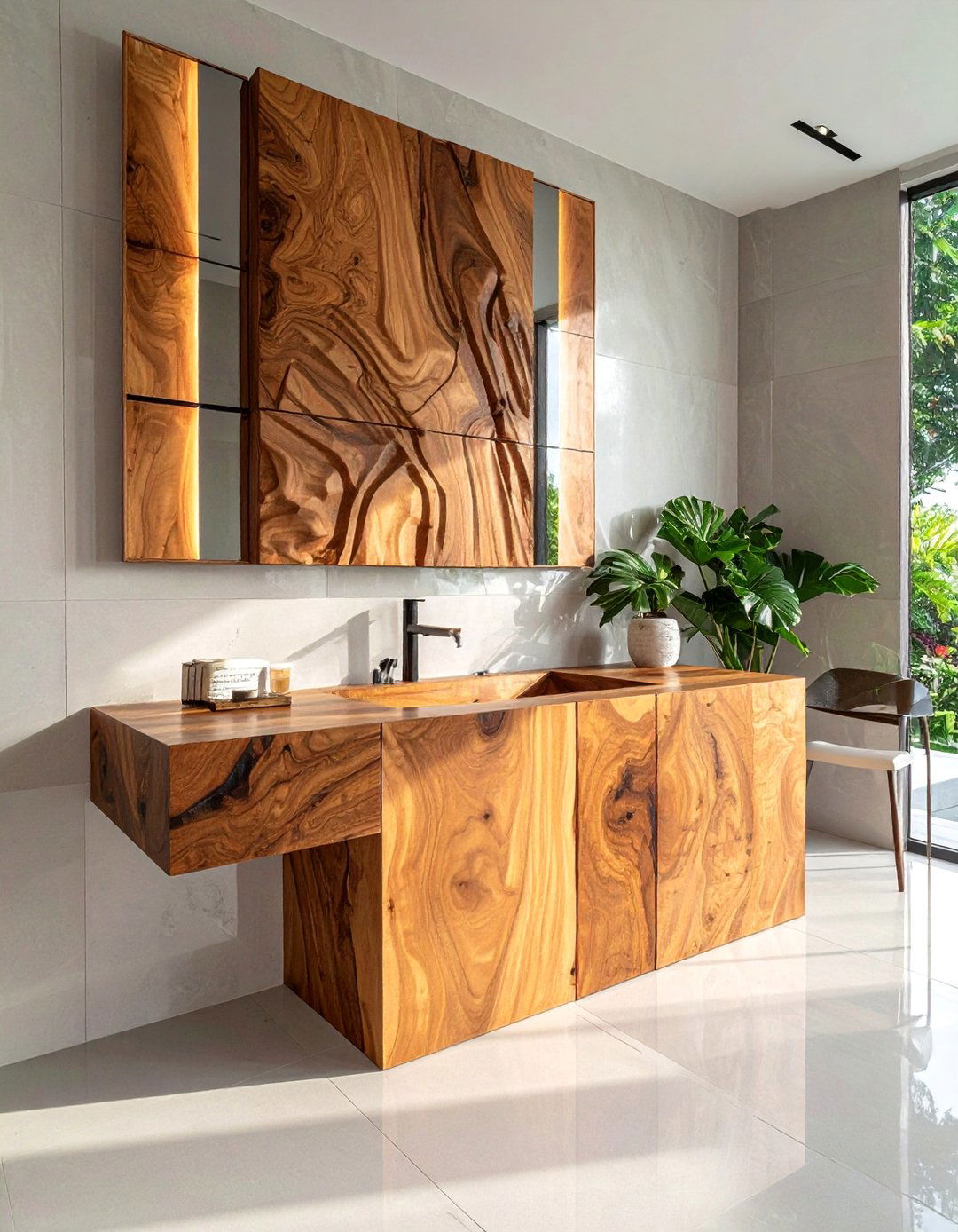 Freestanding Wooden Basin Bathroom Vanity - 15 Rustic Bathroom Vanity Ideas for a Charming Retreat