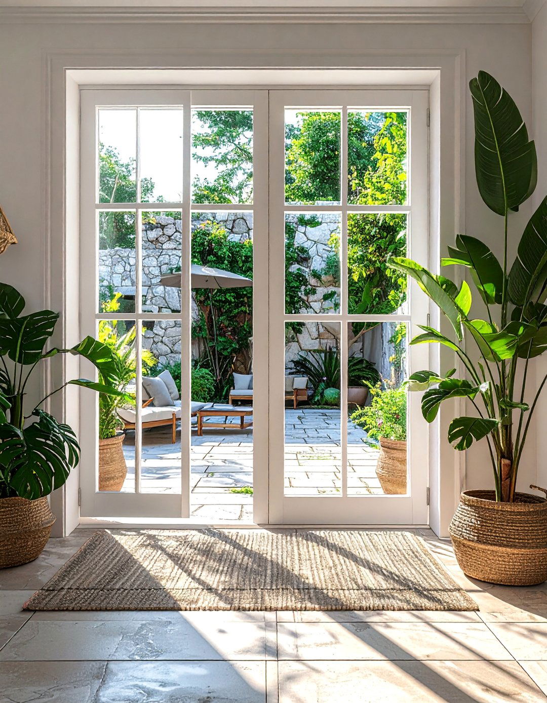 French Doors Opening to an Outdoor Space - 20 Nancy Meyers Interior Design Ideas for Cozy Spaces