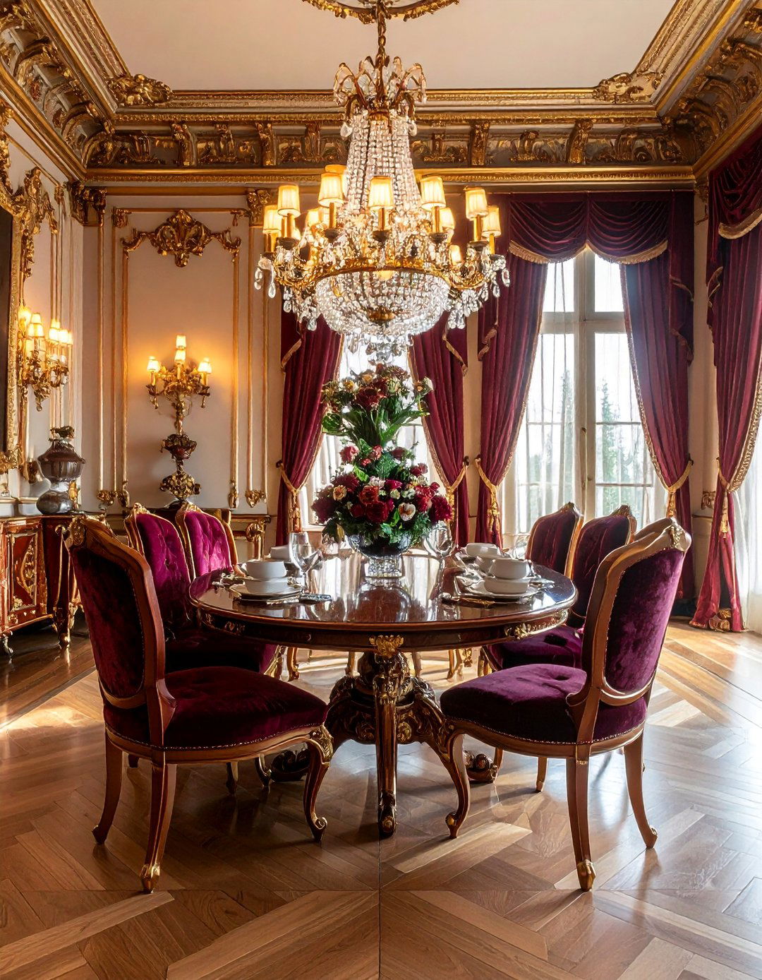 French Empire Grandeur Dining Space - 25 French Parisian Dining Room Ideas for Elegant Homes