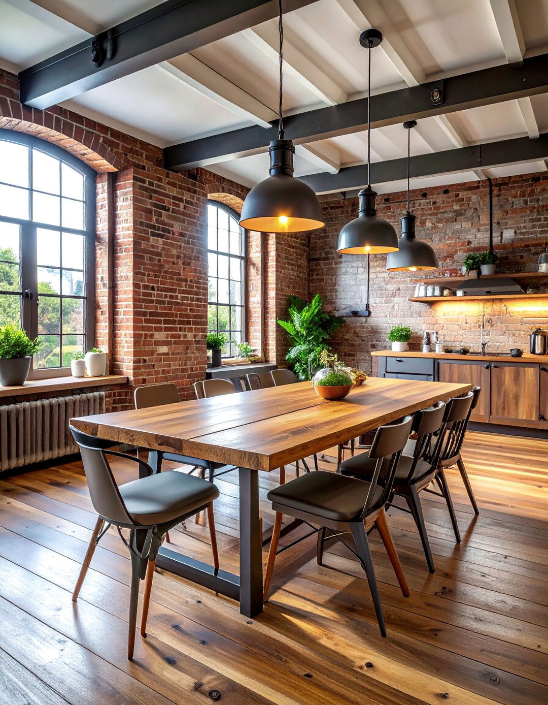 French Industrial Loft Dining Space - 25 French Parisian Dining Room Ideas for Elegant Homes