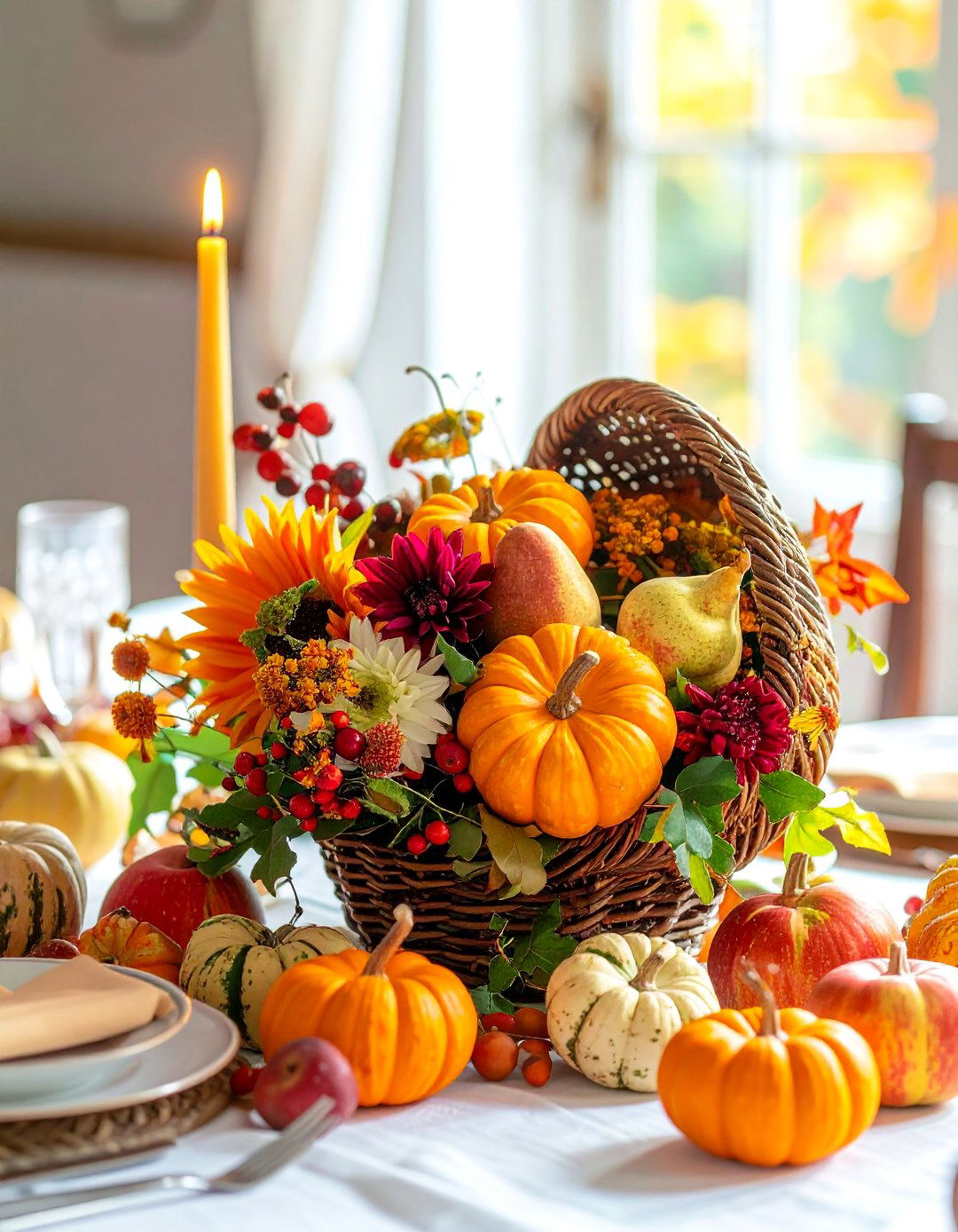 Fresh Fruit Cornucopia - 30 Rehearsal Dinner Centerpiece Ideas for a Memorable Event