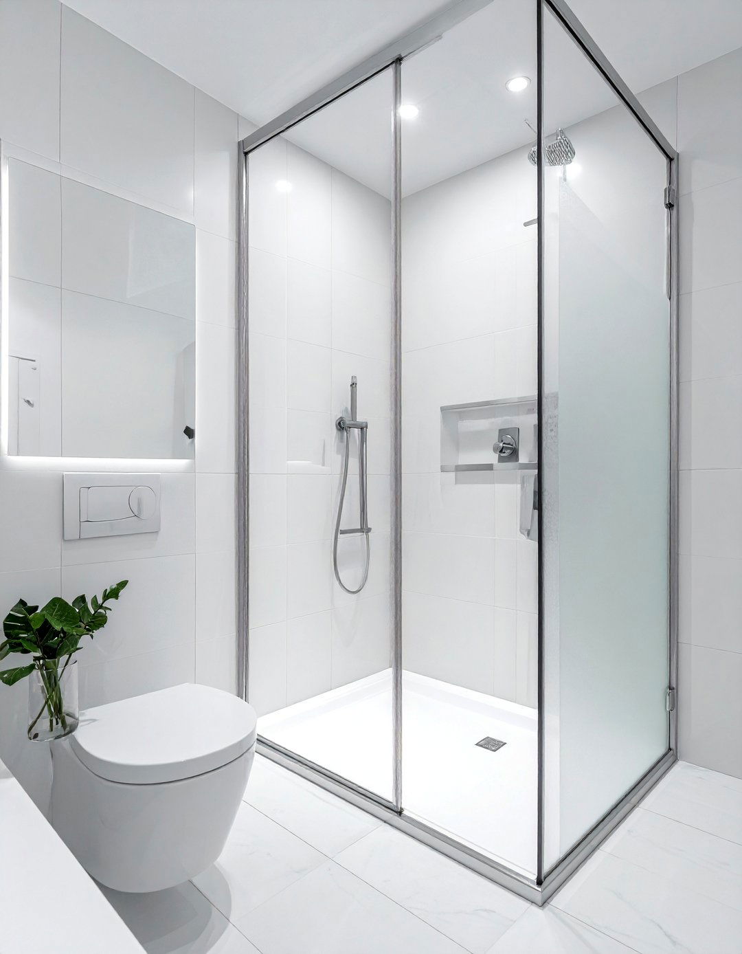 Frosted Glass Shower Screens - 20 Bathroom Partition Ideas to Maximize Space and Privacy