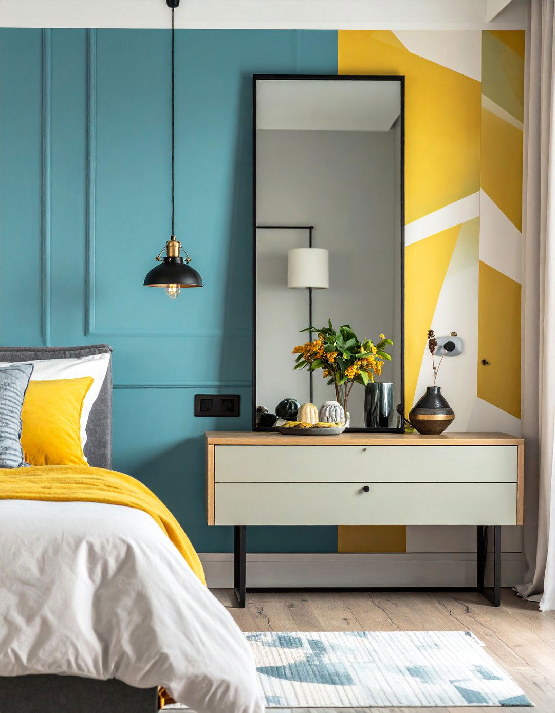 Full Length Mirror Dramatic Height - 15 Mirror Behind Nightstand Design Ideas for Style