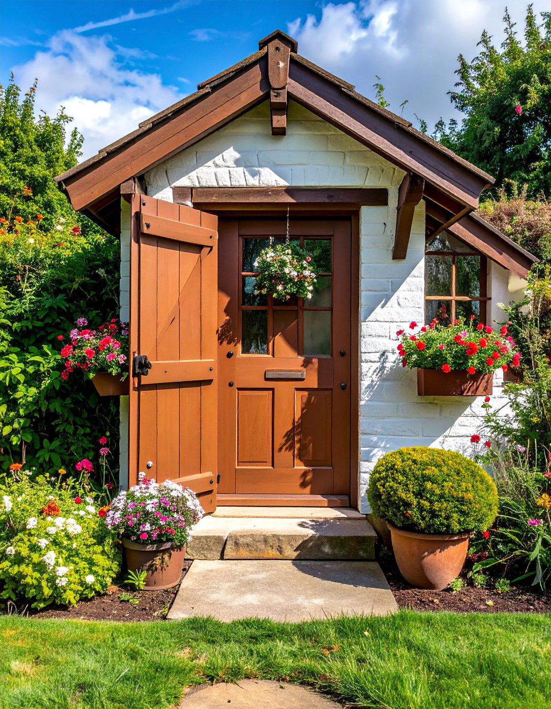 Functional Brown Dutch Door - 15 Brown Front Door Ideas to Enhance Your Home's Curb Appeal