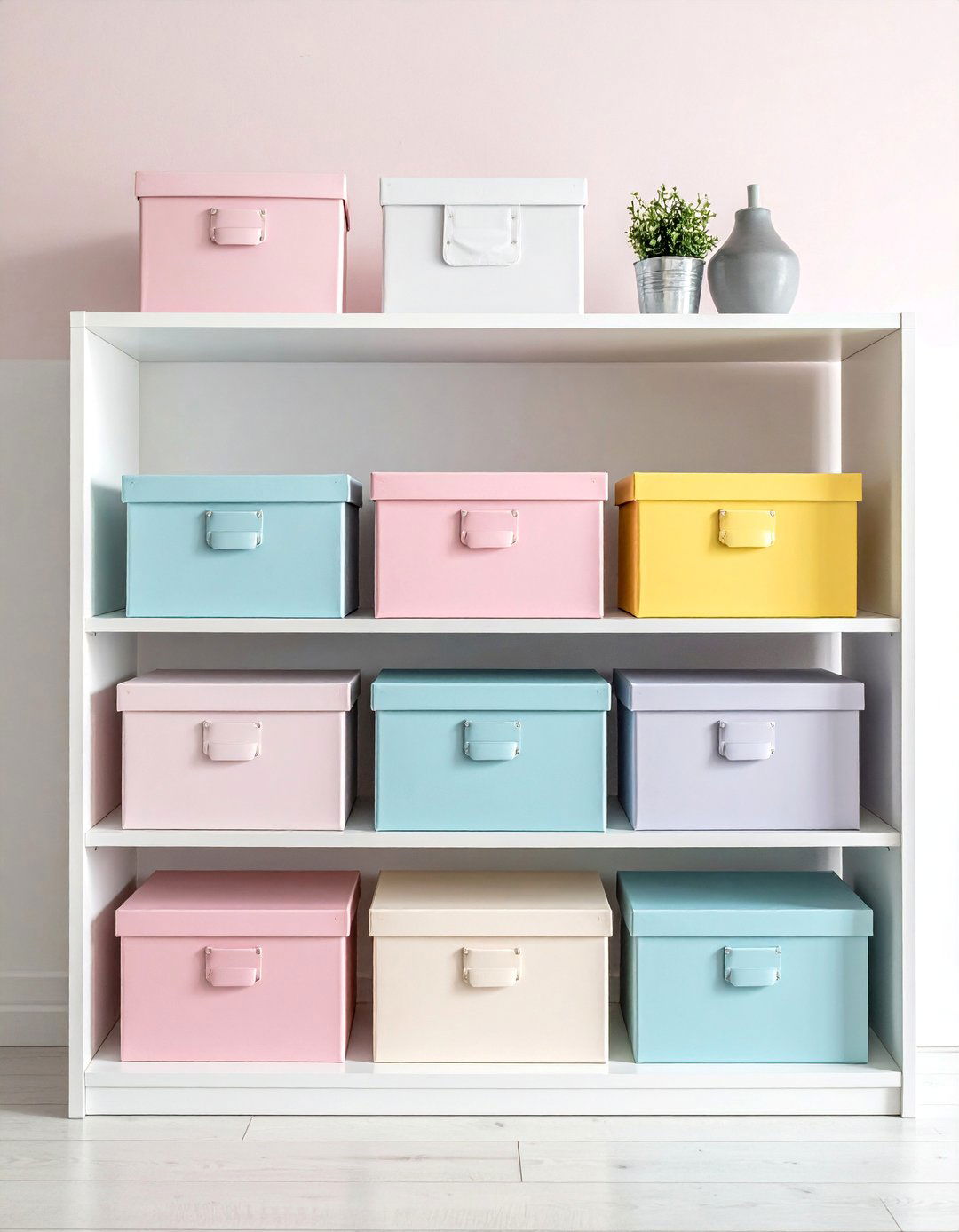 Functional Pastel Storage Boxes - 25 Danish Pastel Room Ideas for a Soft, Minimalist Aesthetic