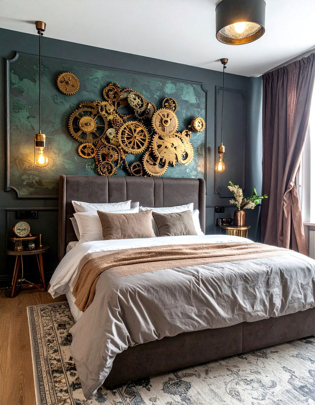 Gear and Cog Wall Art Displays - 15 Steampunk Bedroom Ideas for a Unique Industrial Look