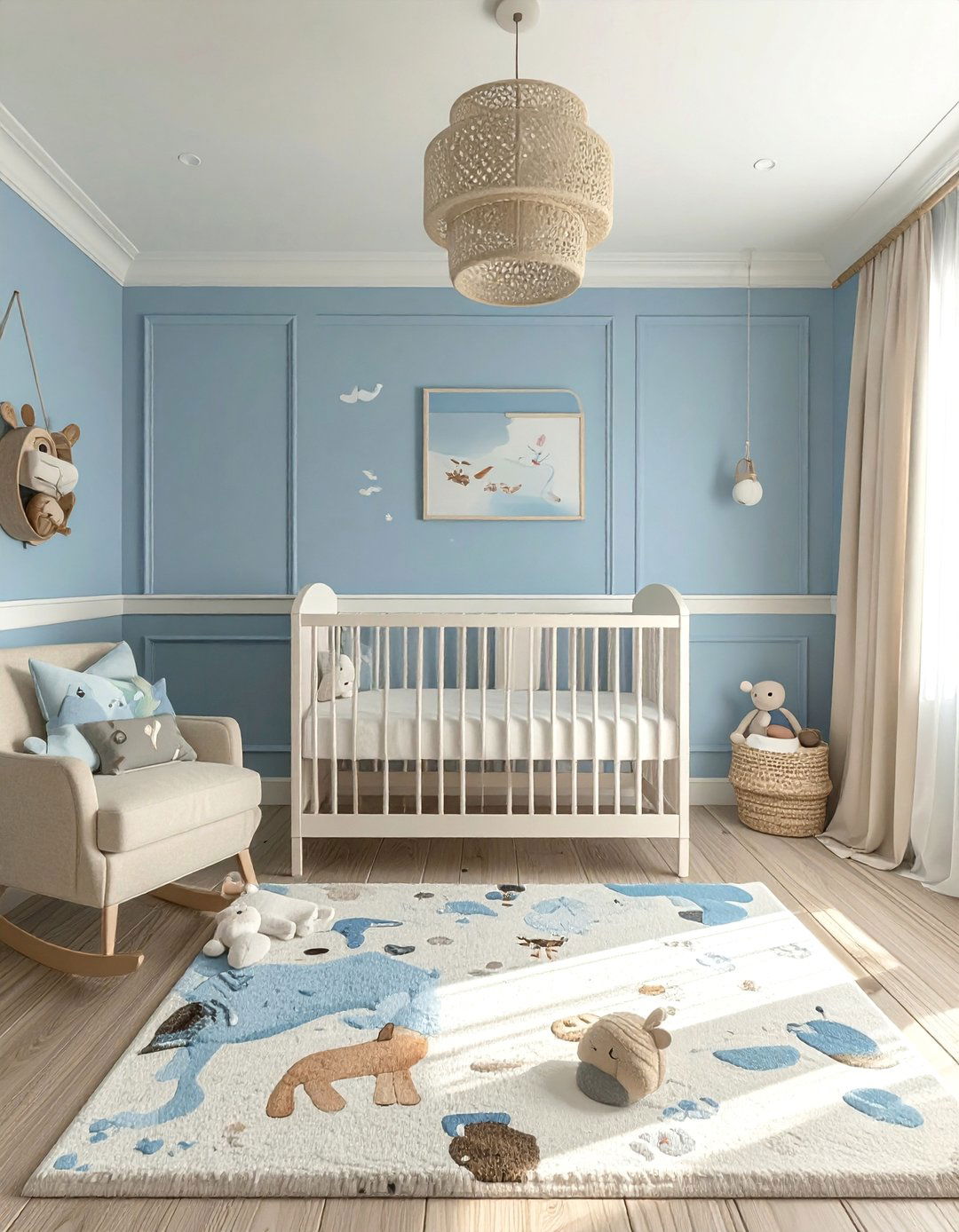 Gender Neutral Blue and Beige Nursery - 15 Blue and Beige Bedroom Ideas for a Calming Retreat