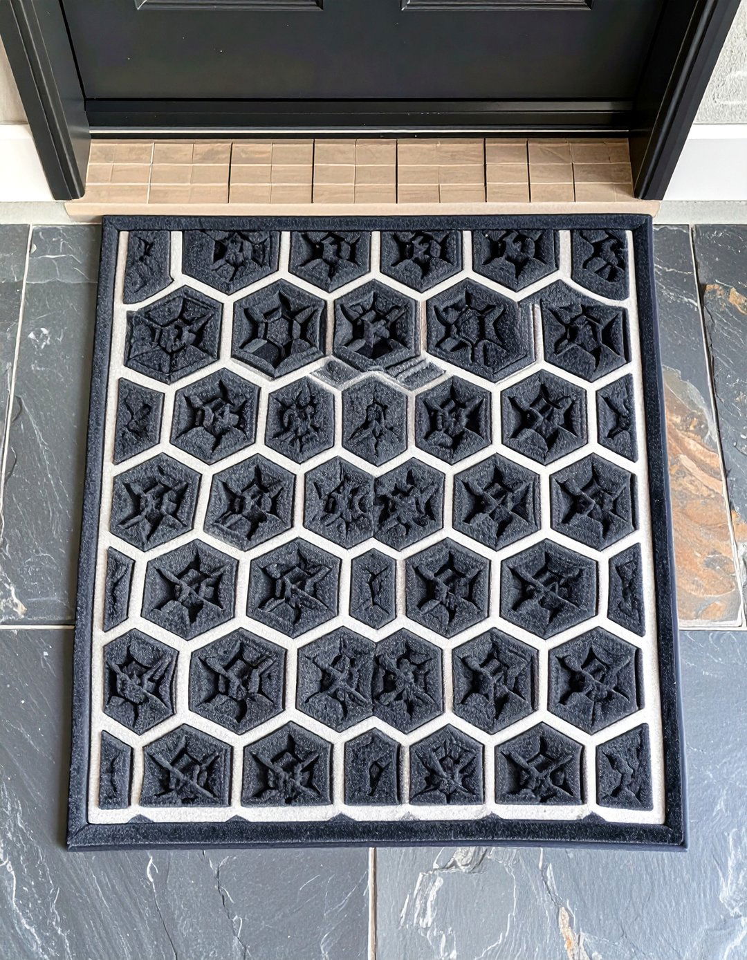 Geometric Pattern Front Door Mat - 15 Front Door Mat Ideas to Welcome Guests in Style