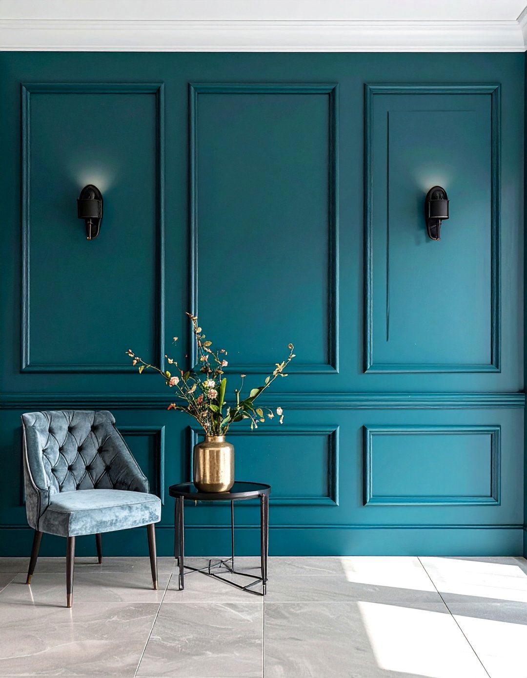Geometric Pattern Wainscoting - 25 Wainscoting Entryway Ideas to Elevate Your Home