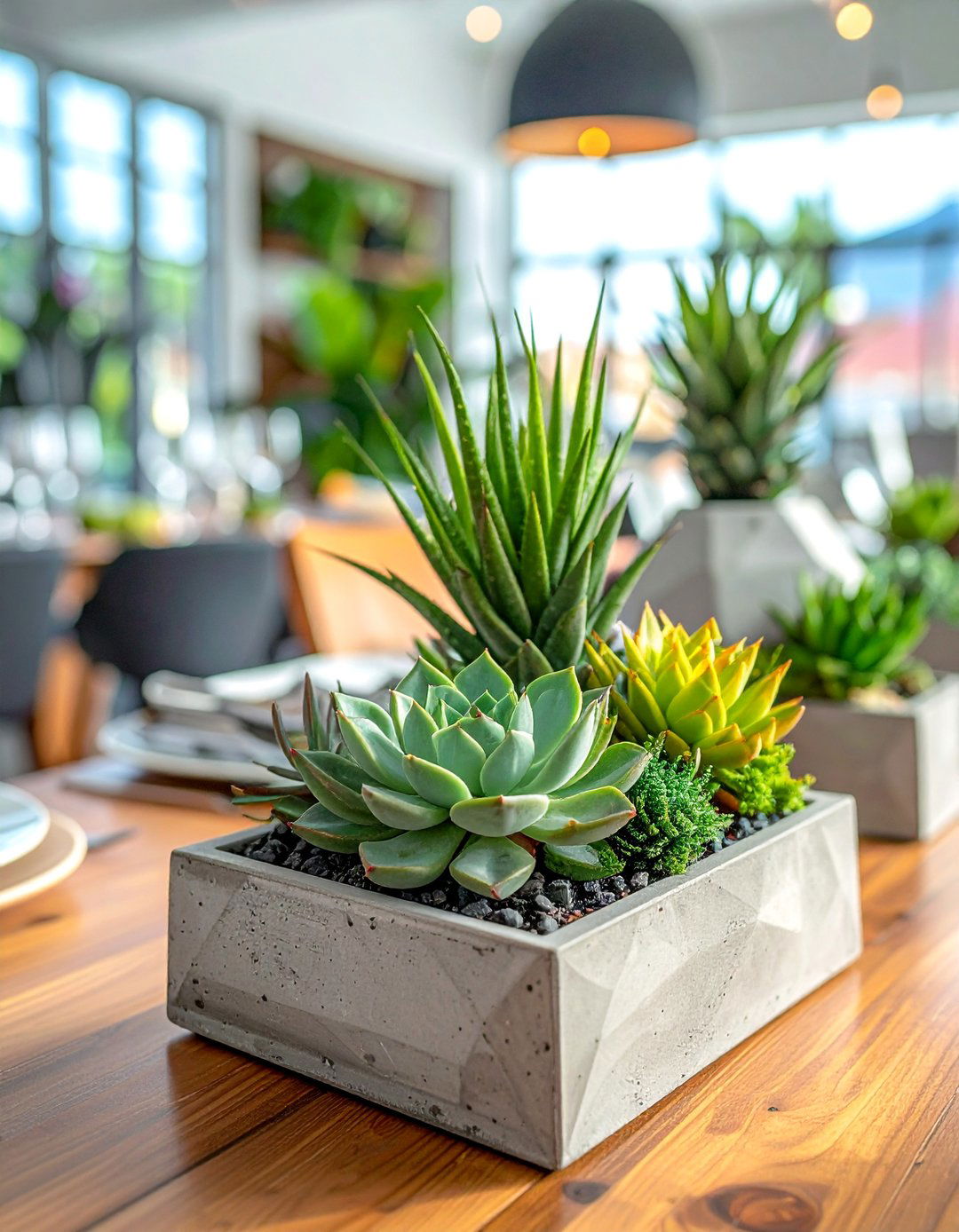 Geometric Planter Displays - 30 Rehearsal Dinner Centerpiece Ideas for a Memorable Event