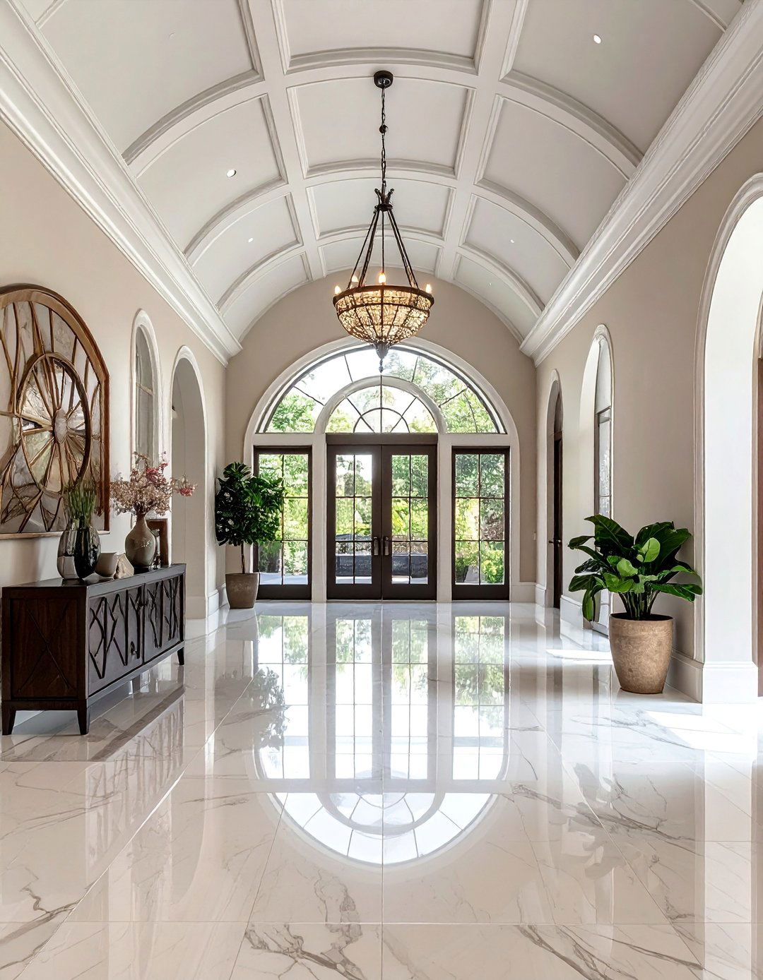 Groin Vaulted Ceiling in an Entryway - 40 Vaulted Ceiling Ideas for a Spacious Look