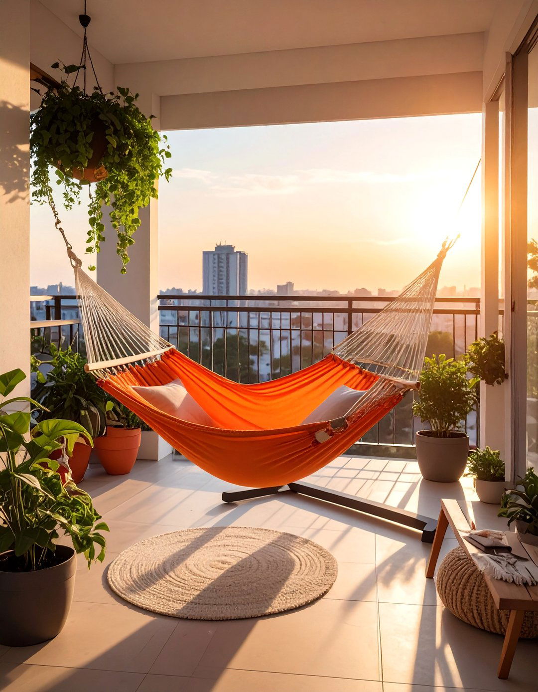 Hammock Balcony Installations - 25 Balcony Seating Ideas for Small Outdoor Spaces