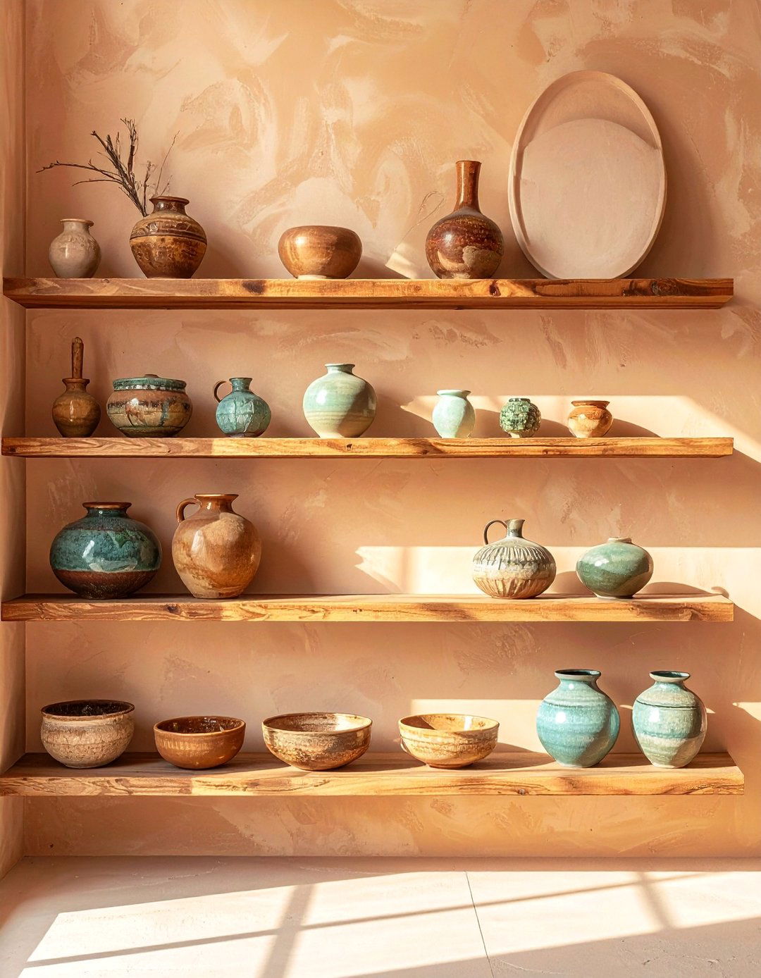 Handcrafted Pottery and Ceramic Vases - 20 Desert-Themed Room Ideas for a Unique Aesthetic