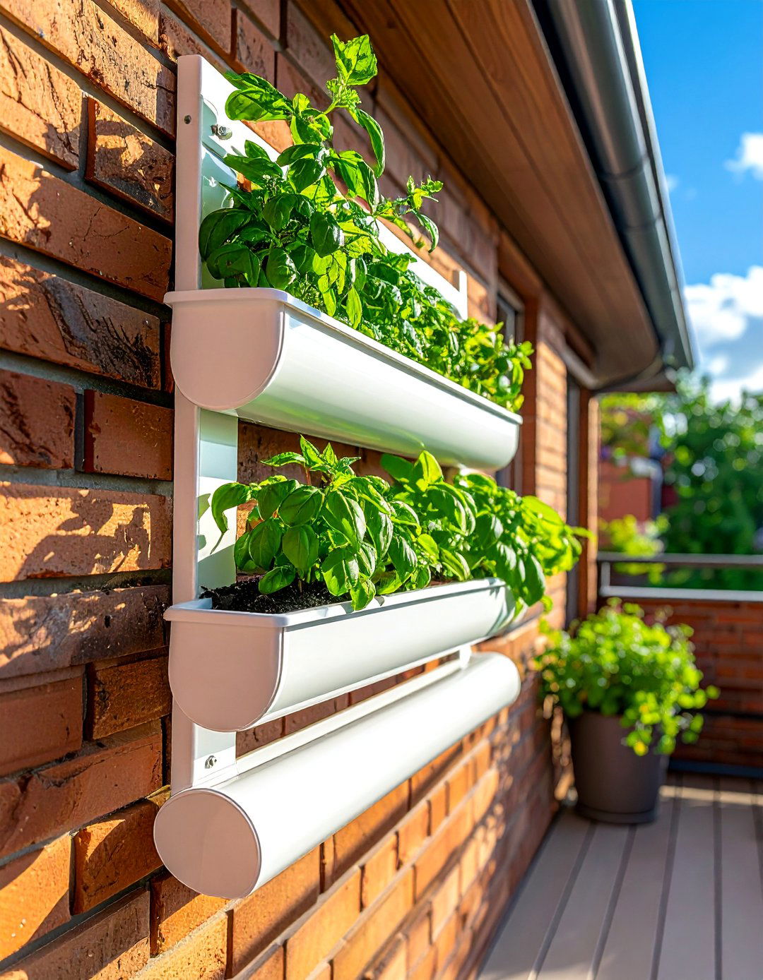 Hanging Gutter Balcony Herb Garden - 20 Balcony Herb Garden Ideas for Fresh Flavors at Home