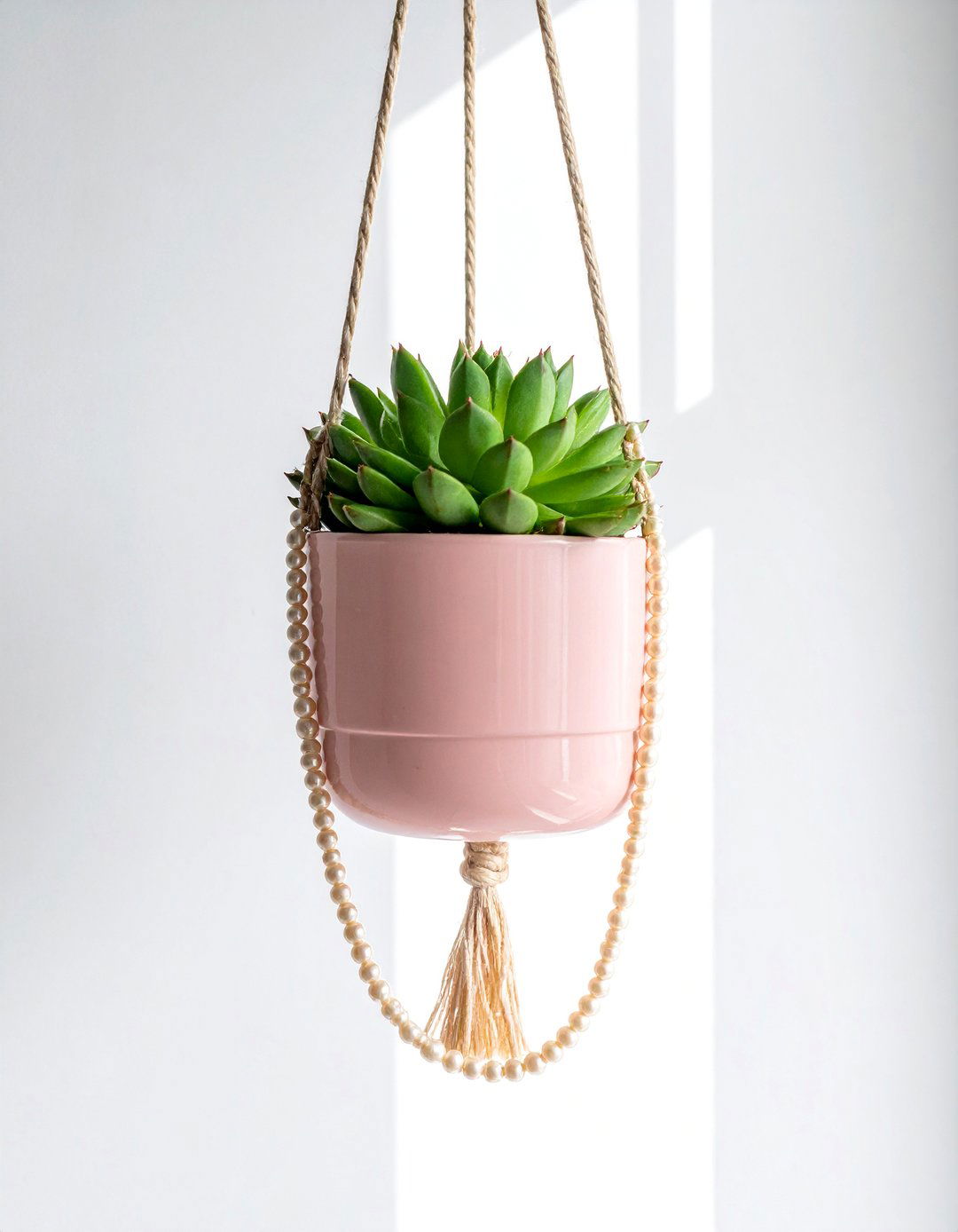Hanging Plants in Pastel Ceramic Pots - 25 Danish Pastel Room Ideas for a Soft, Minimalist Aesthetic