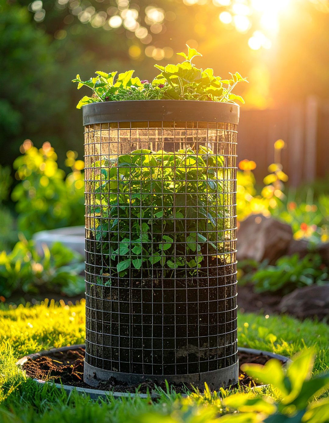 Hardware Cloth Tube Gardens - 25 Budget-Friendly Raised Garden Bed Ideas for Your Backyard