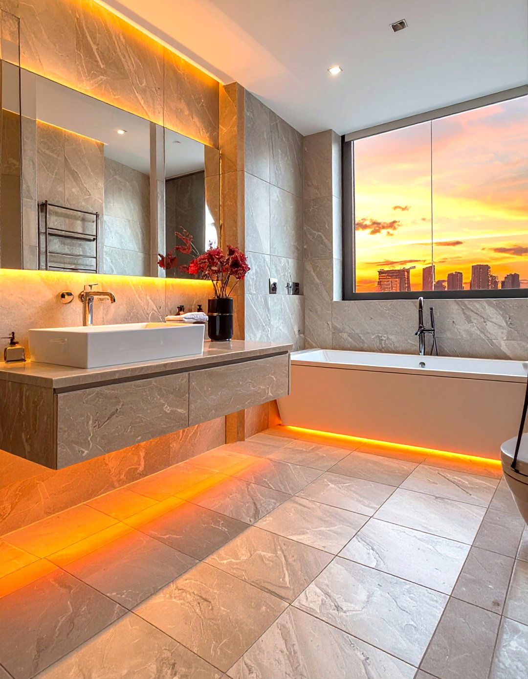 Heated Floor Comfort - 40 Elegant Primary Bathroom Ideas for a Luxurious Space