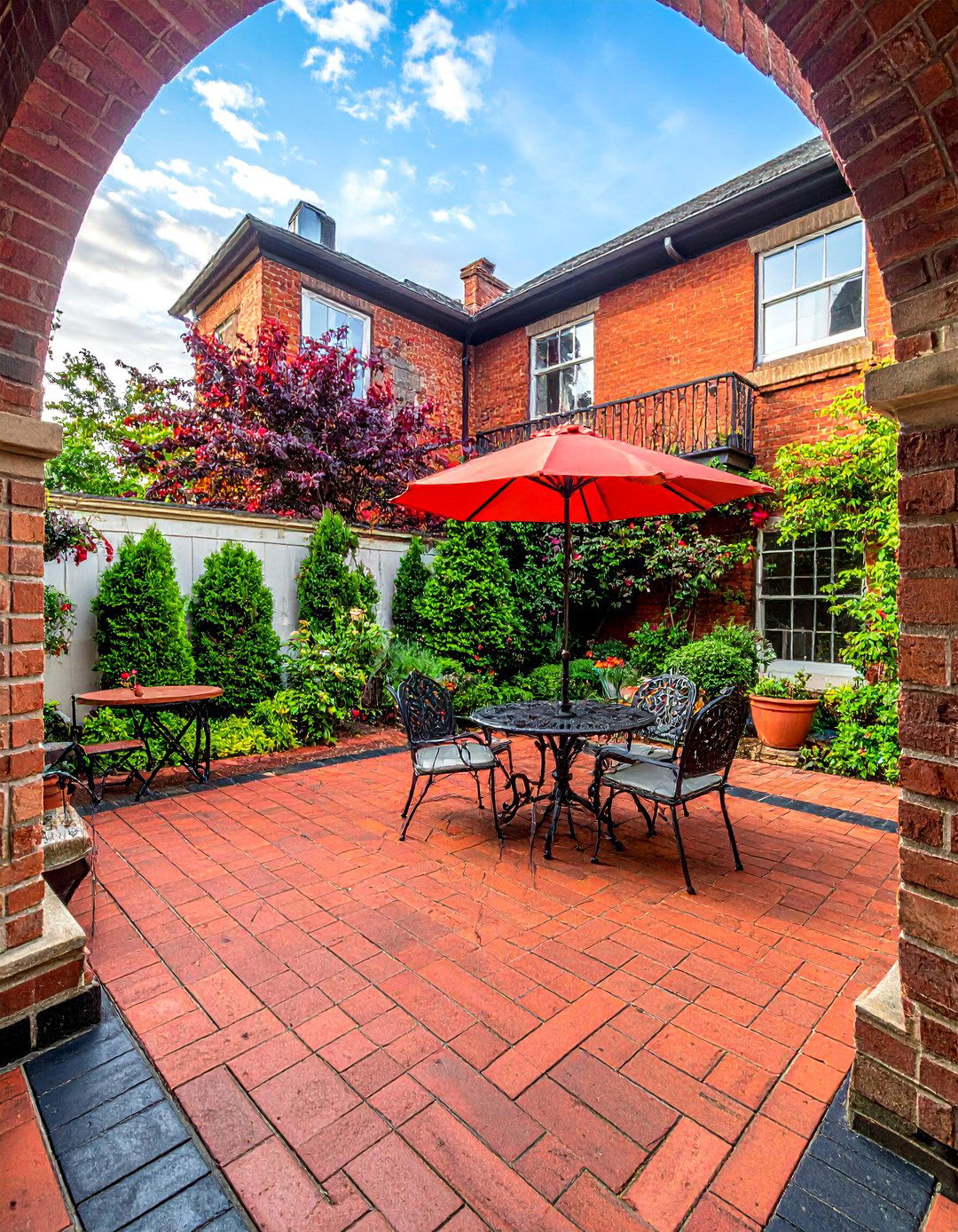 Herringbone Brick Stamped Concrete Patio - 40 Stamped Concrete Patio Ideas for Stylish Outdoor Spaces