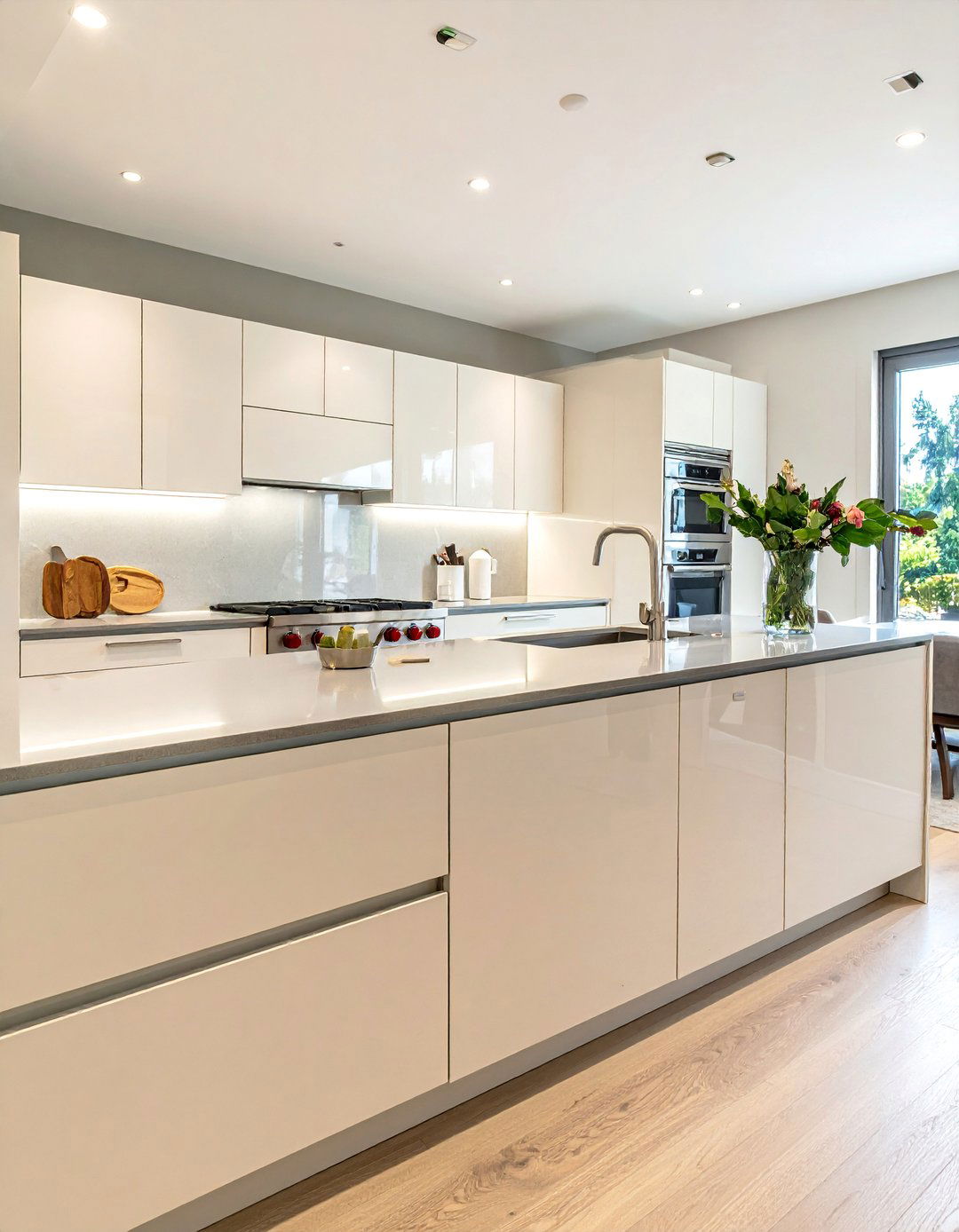 High Gloss Off white Cabinets for a Modern Look - 15 Off-white Kitchen Cabinets for a Timeless Look