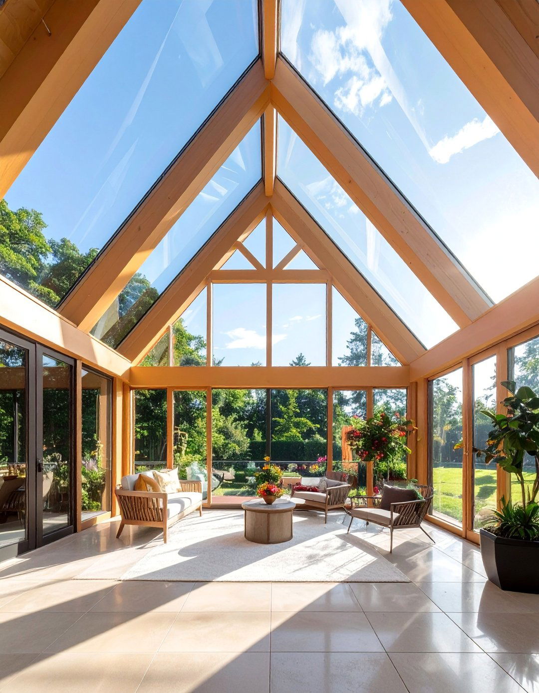 Hip Vaulted Sunroom Ceilings - 20 Sunroom Ceiling Ideas to Elevate Your Indoor-Outdoor Space