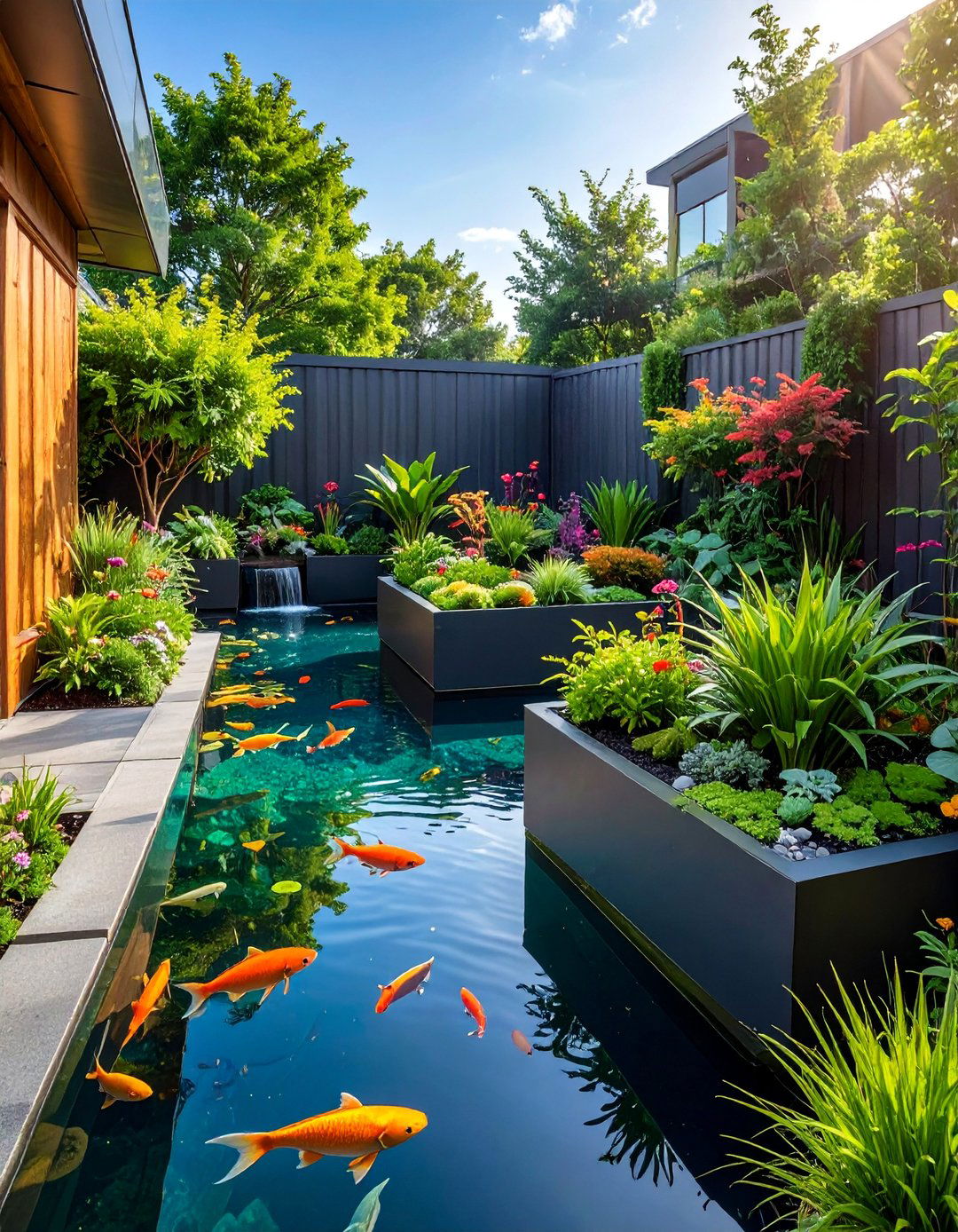 Hybrid Container Garden Pond - 15 Container Fish Pond Ideas for a Beautiful Outdoor Space