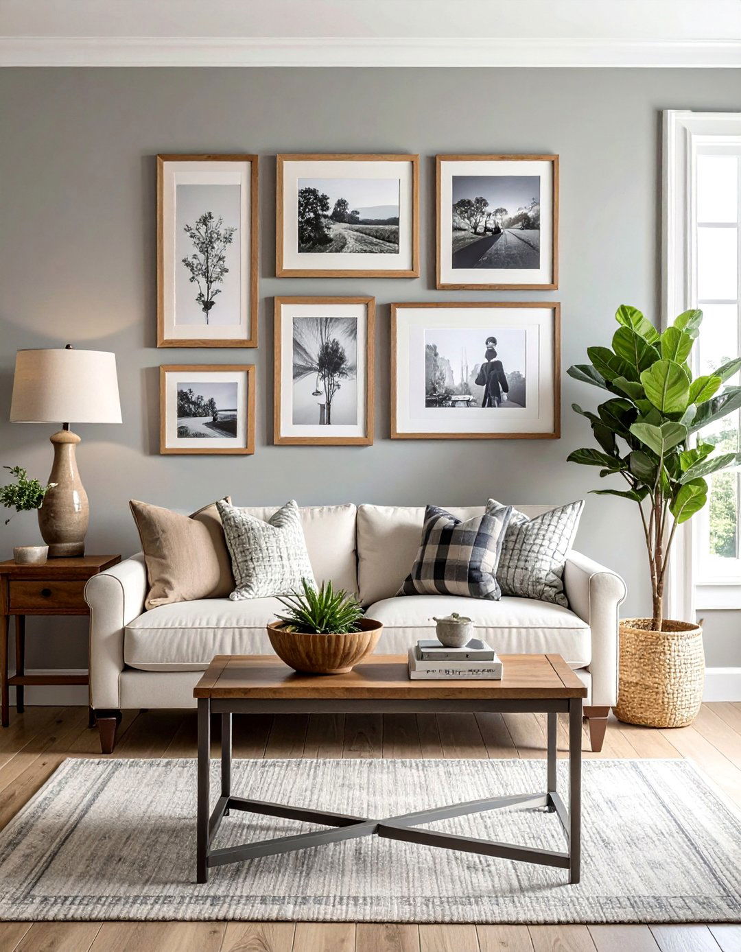 Incorporating Family Photos and Heirlooms - 25 Joanna Gaines Living Room Ideas for Farmhouse Style