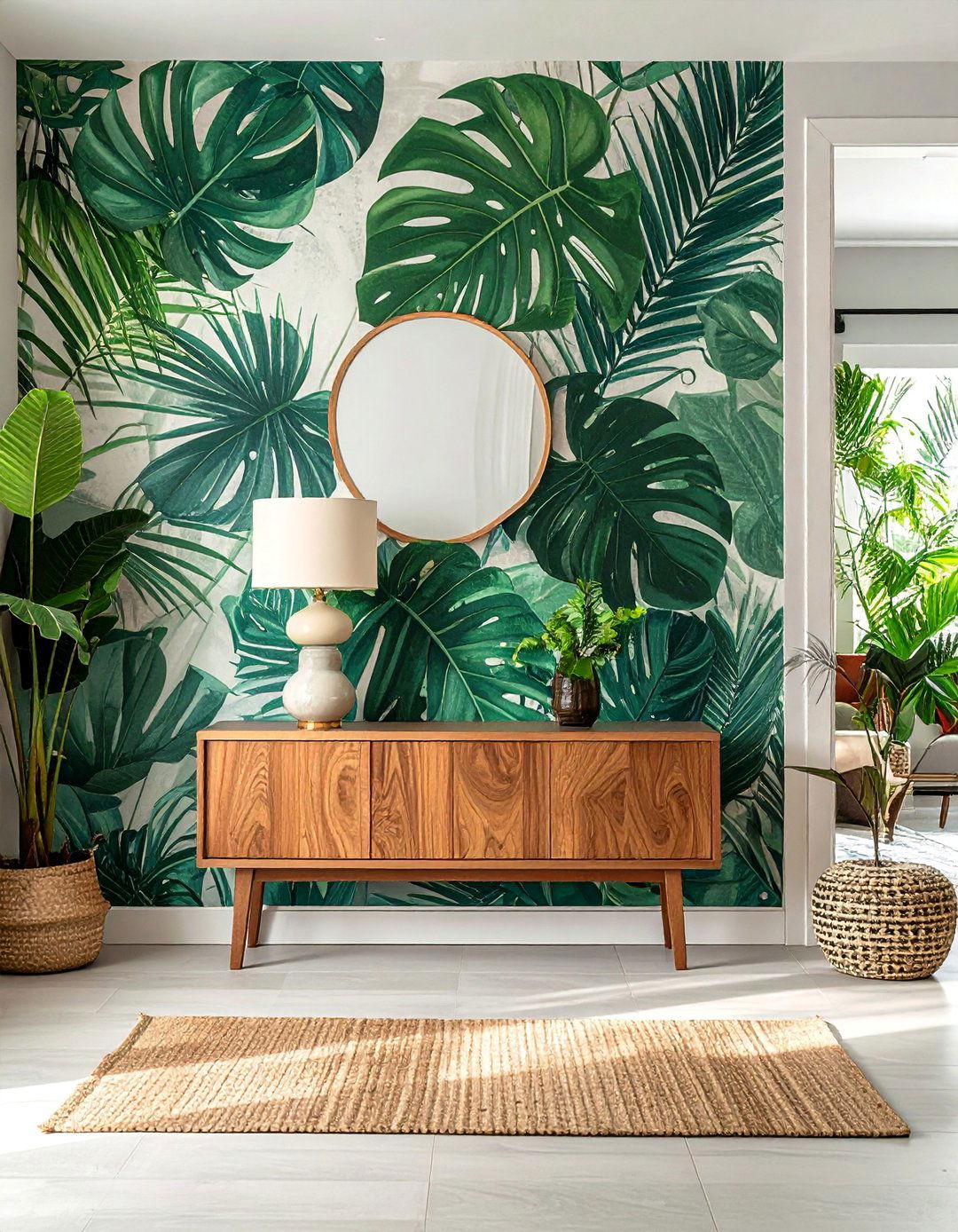 Incorporating Large Leaf Botanical Prints - 15 Hawaiian Interior Design Ideas for a Tropical Vibe