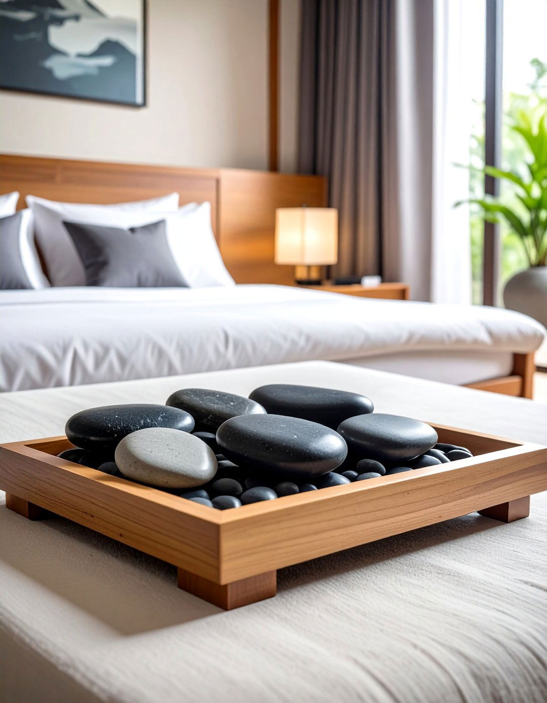 Incorporating Stone and Pebble Accents in an Asian Bedroom - 20 Asian Bedroom Ideas for a Serene and Stylish Space