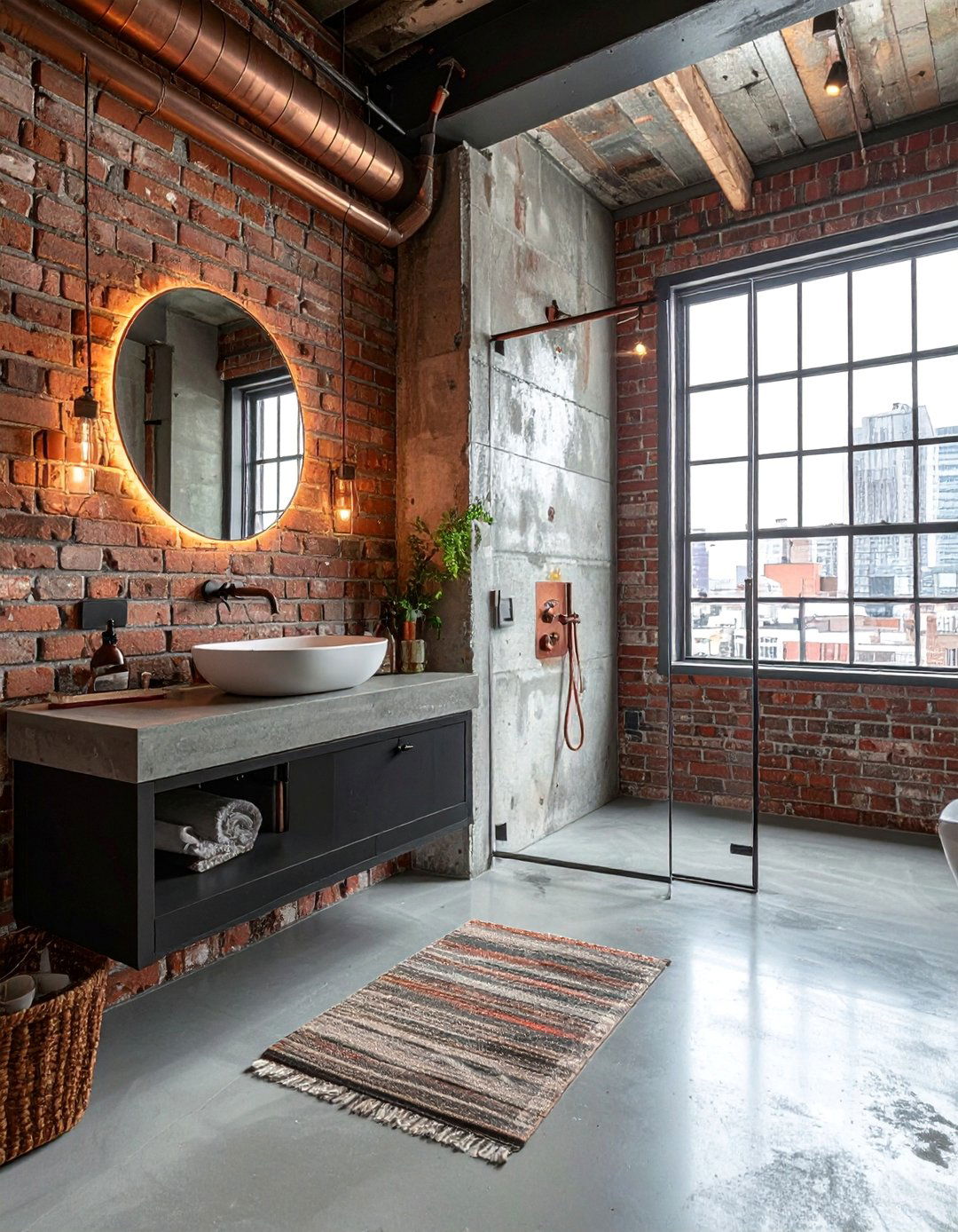 Industrial Chic Aesthetic Bathroom - 20 Aesthetic Bathroom Ideas for a Stylish Space