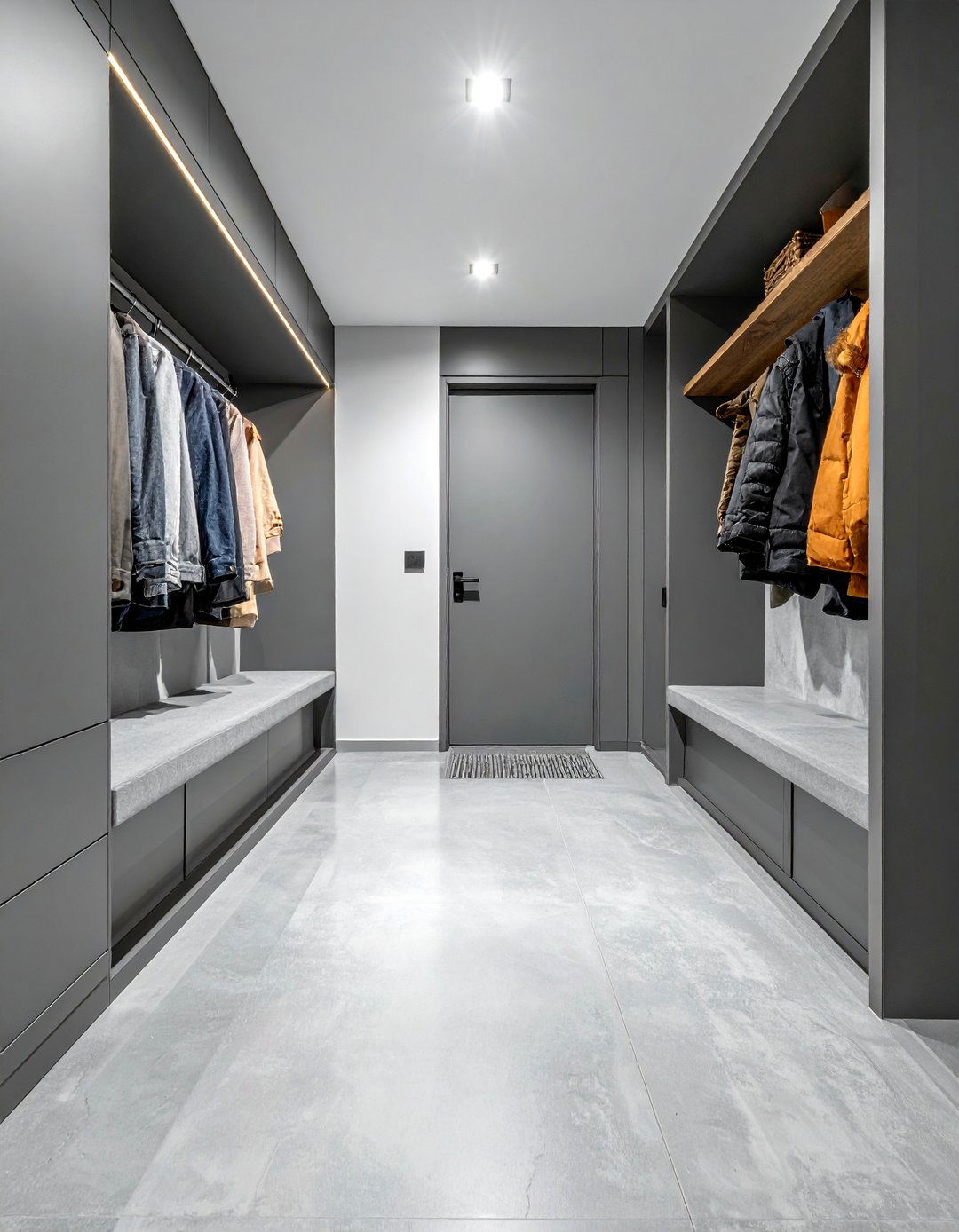 Industrial Concrete Floor Finishes - 15 Mudroom Floor Ideas for a Functional Entryway