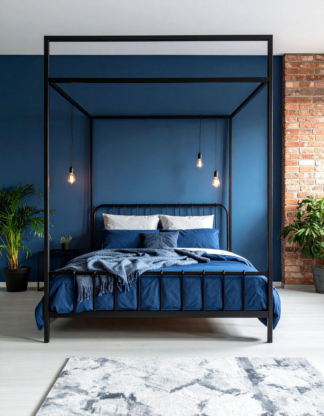 Industrial Moody Blue Bedroom Style - 15 Moody Blue Bedroom Ideas for a Relaxing Retreat