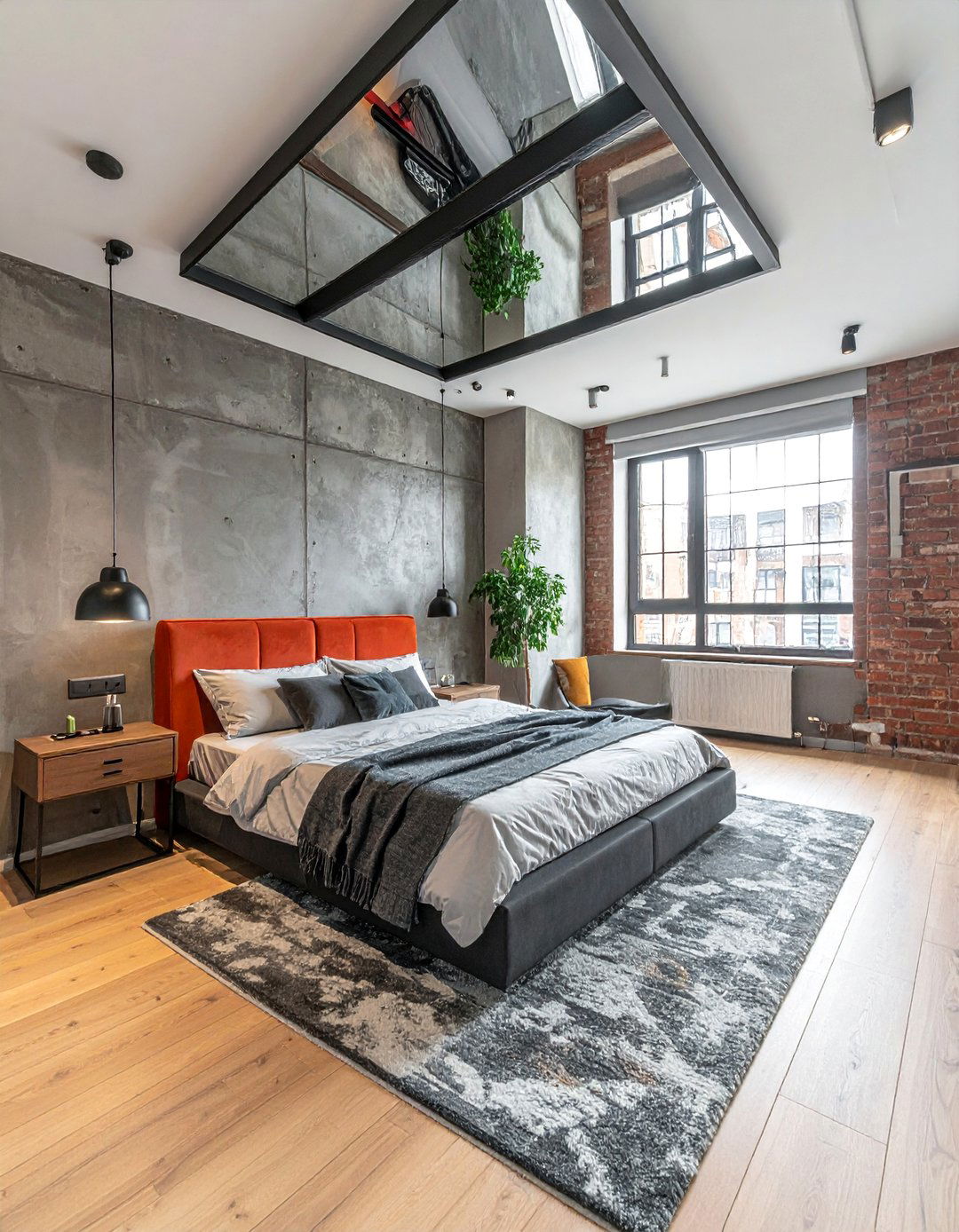 Industrial Style Bedroom Mirror Ceiling - 20 Mirror on Ceiling Above Bed Ideas for a Luxurious Touch